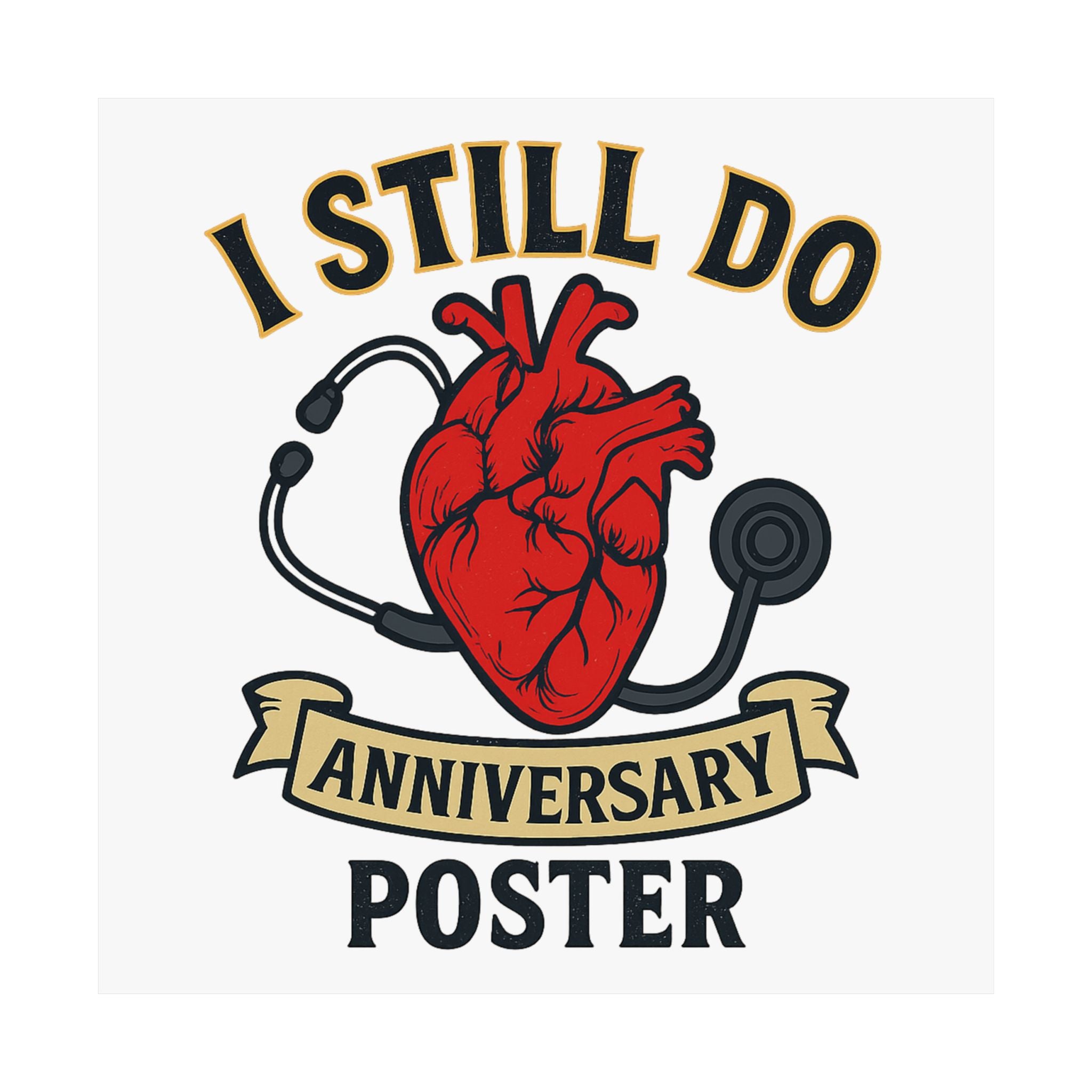 I Still Do Anniversary Poster Medical Nurse Doctor Gift, Healthcare Couples Wall Art, Vintage Heart Wedding Print, Nurses Week Gift