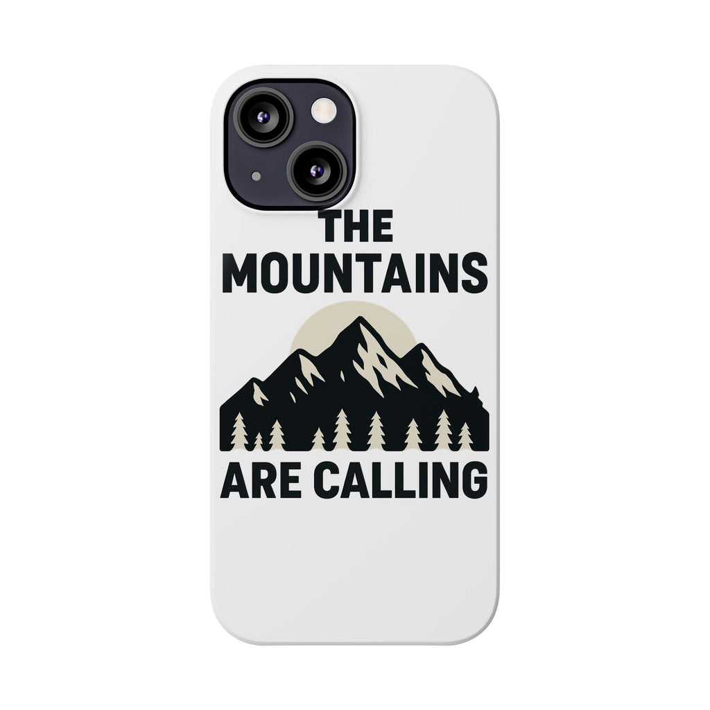 Mountains Are Calling Phone Case, Minimalist Mountain Range Silhouette, Nature Lover Gift, Hiker Adventure Outdoor Enthusiast