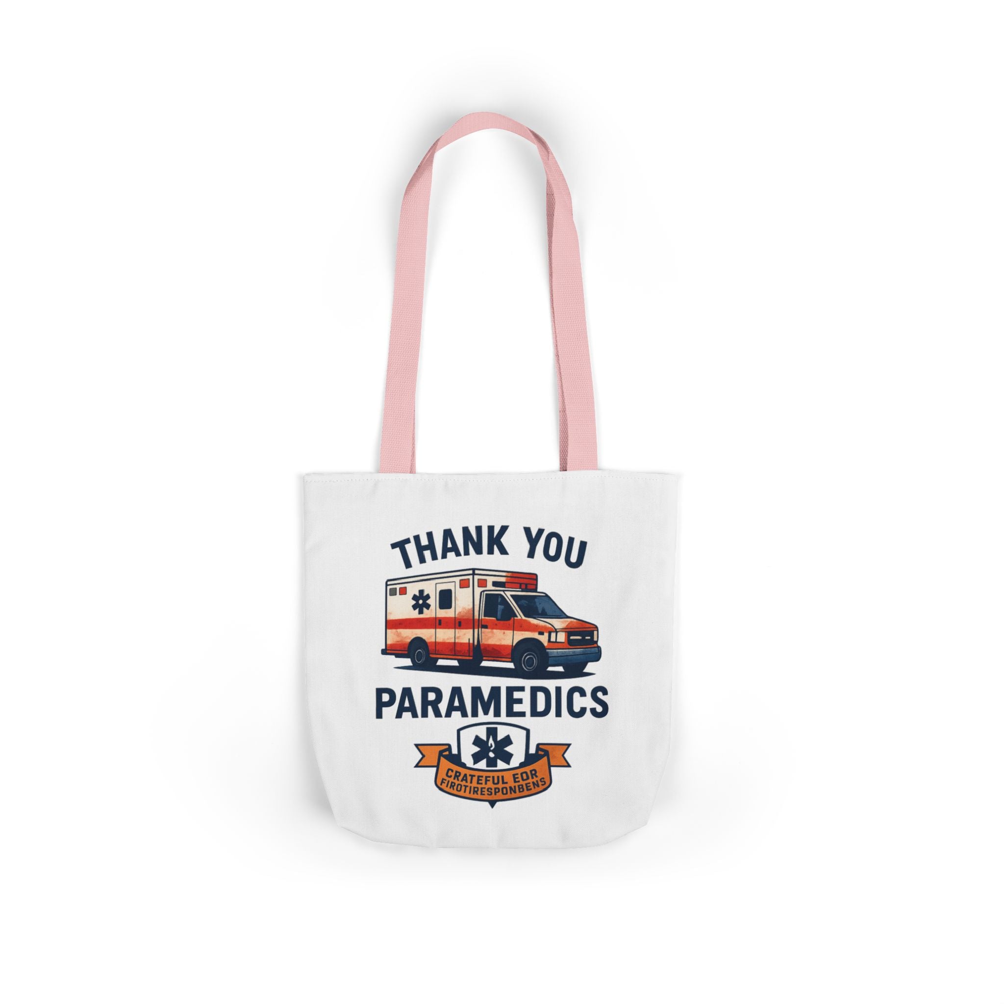 Thank You Paramedics Tote Bag, EMS Appreciation Gift, Grateful for First Responders, Ambulance Watercolor Art, Emergency Medical