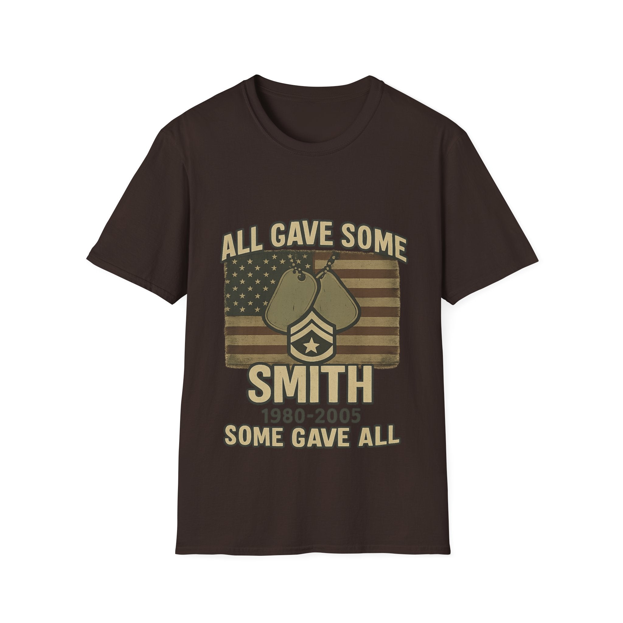 Custom Veteran Shirt | All Gave Some Some Gave All | Personalized Veterans Day Gift | Military Family Pride Tshirt with Name & Dates