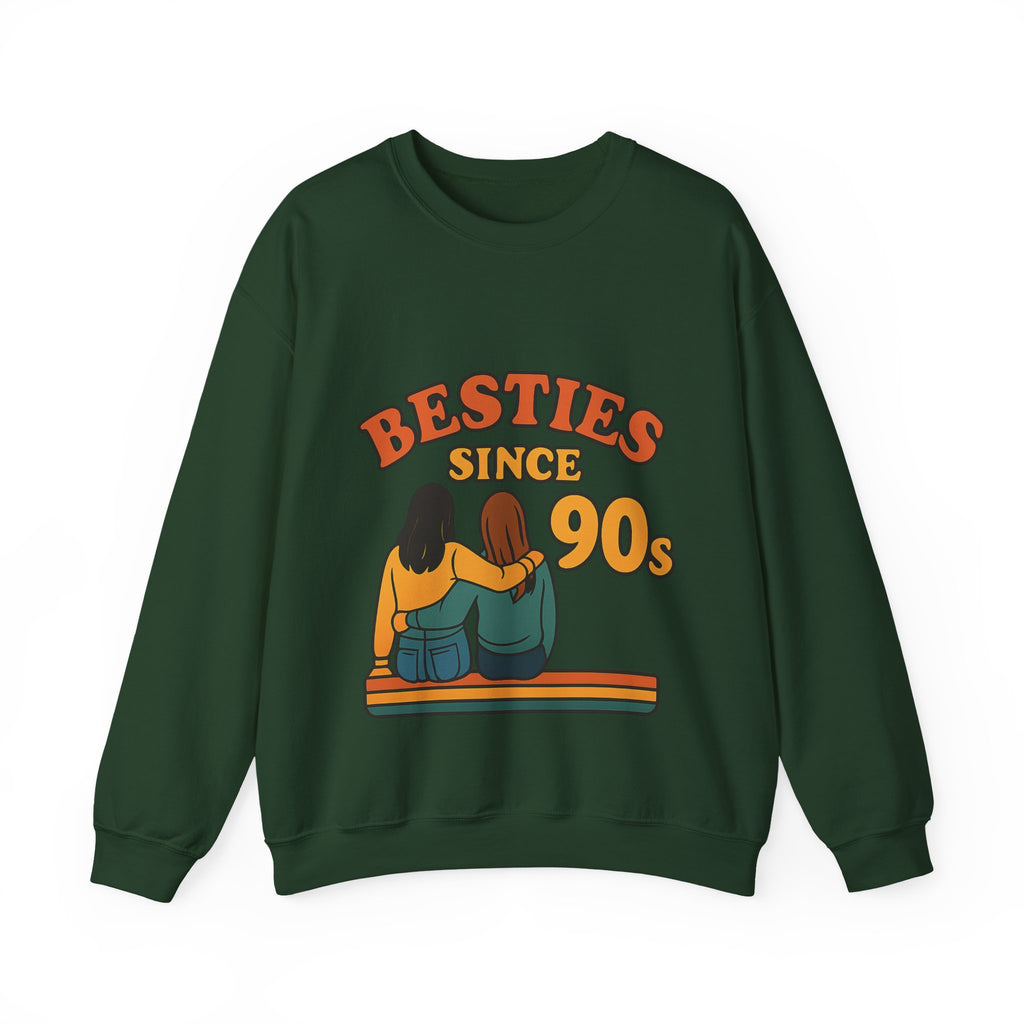 Besties Since Retro Years Sweatshirt 90s Nostalgia Best Friend Gift Friendship Anniversary Vintage Aesthetic Crewneck