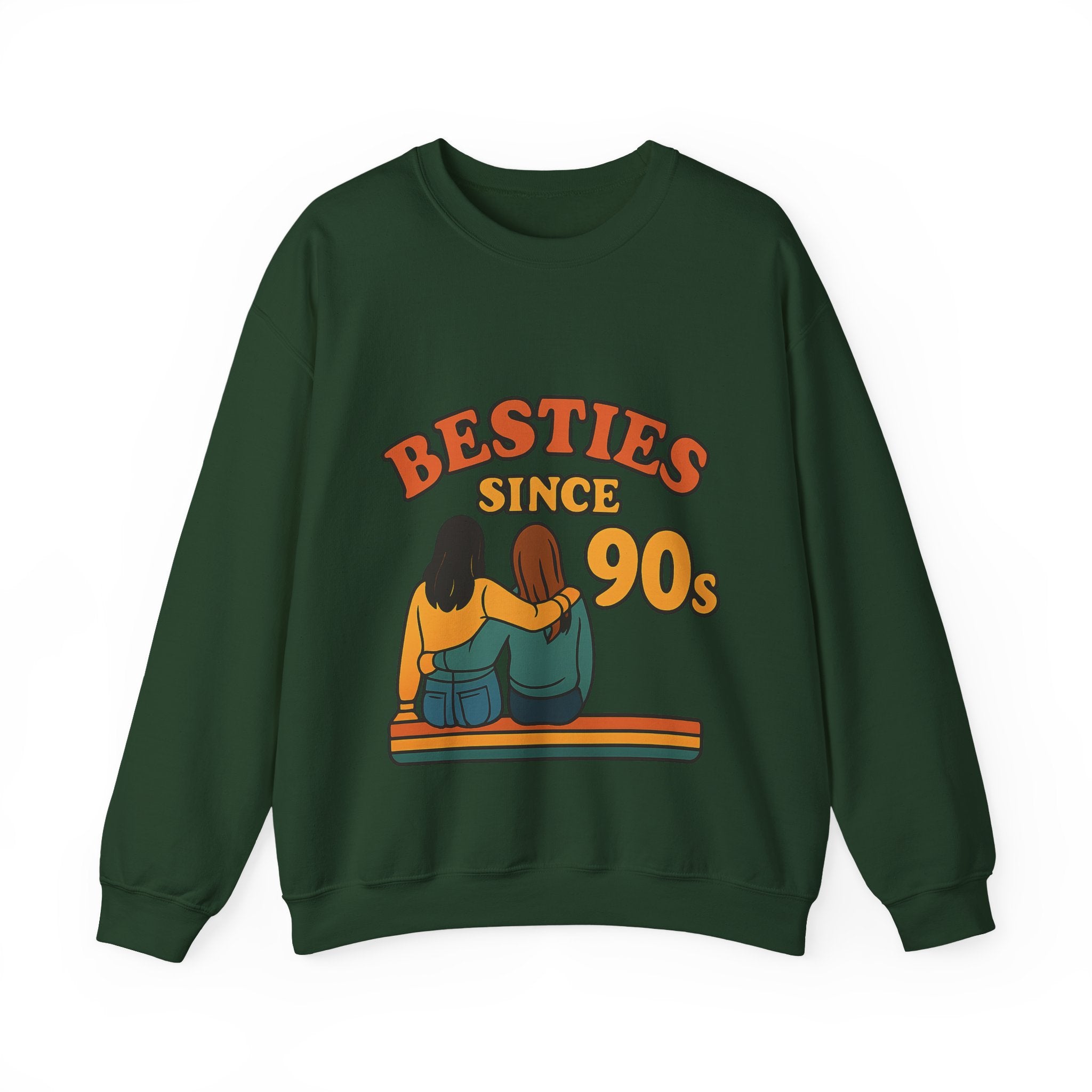 Besties Since Retro Years Sweatshirt 90s Nostalgia Best Friend Gift Friendship Anniversary Vintage Aesthetic Crewneck