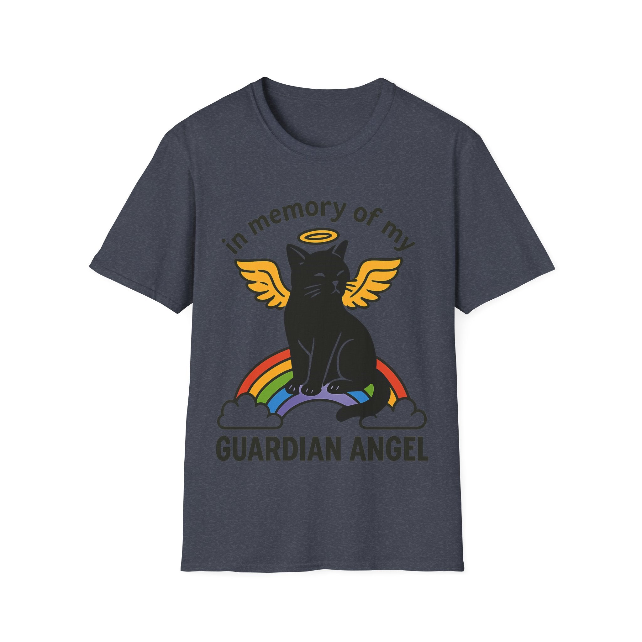 Rainbow Bridge Cat Memorial Shirt, Guardian Angel Cat Tshirt, Pet Loss Sympathy Gift, Cat Remembrance Shirt, Cat Lover Grief Gift