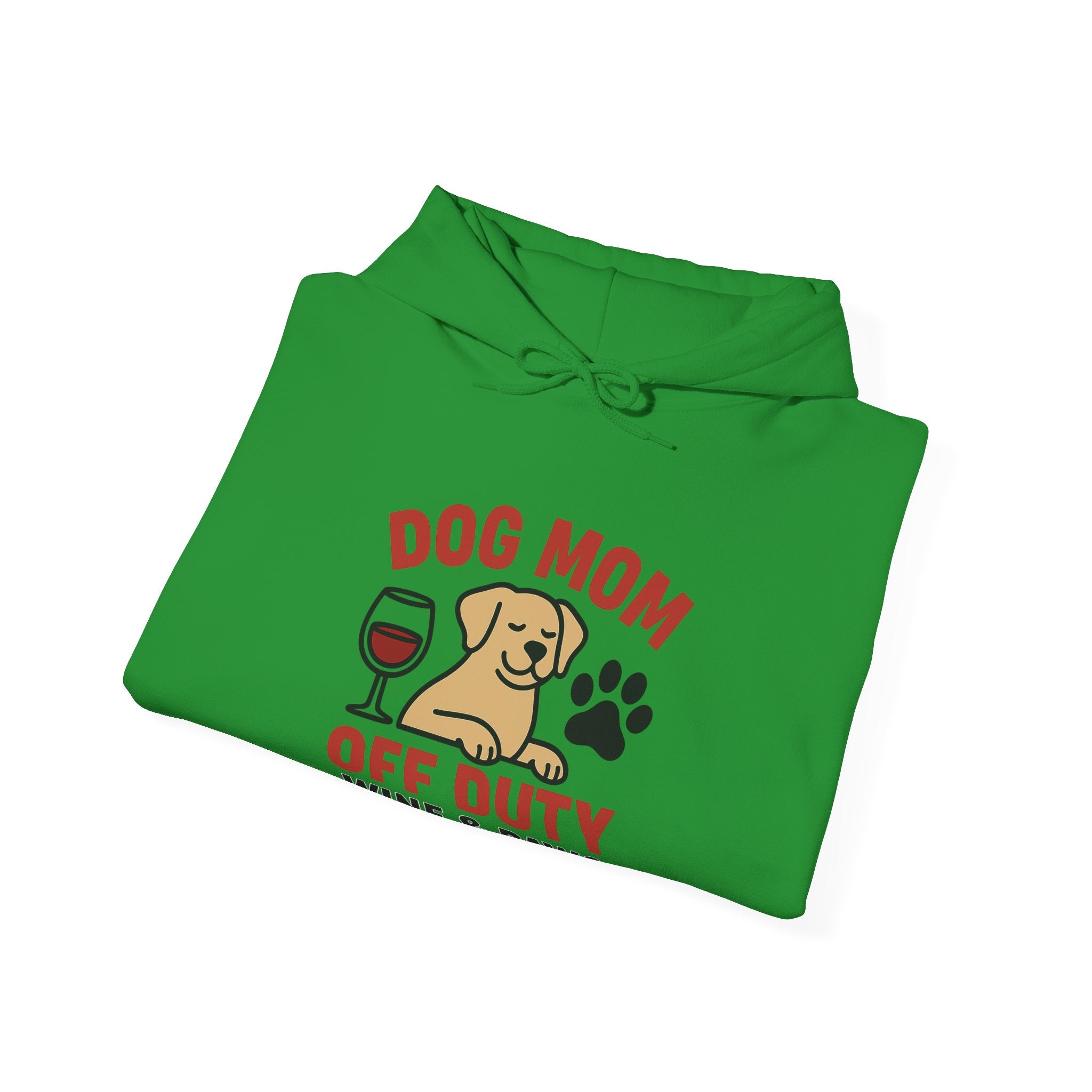 Dog Mom Off Duty Hoodie, Wine & Paws Sweatshirt, Funny Dog Lover Gift, Pet Mom Clothing, Dog Mama Hoodie, Dog Owner Gift