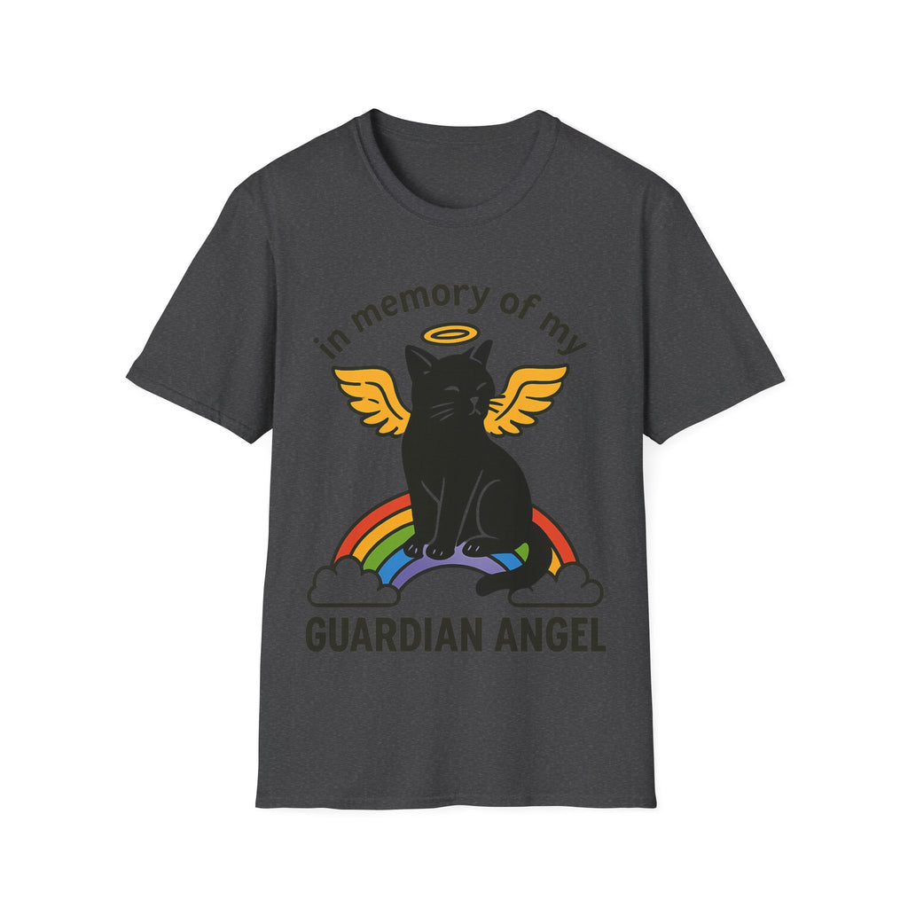 Rainbow Bridge Cat Memorial Shirt, Guardian Angel Cat Tshirt, Pet Loss Sympathy Gift, Cat Remembrance Shirt, Cat Lover Grief Gift
