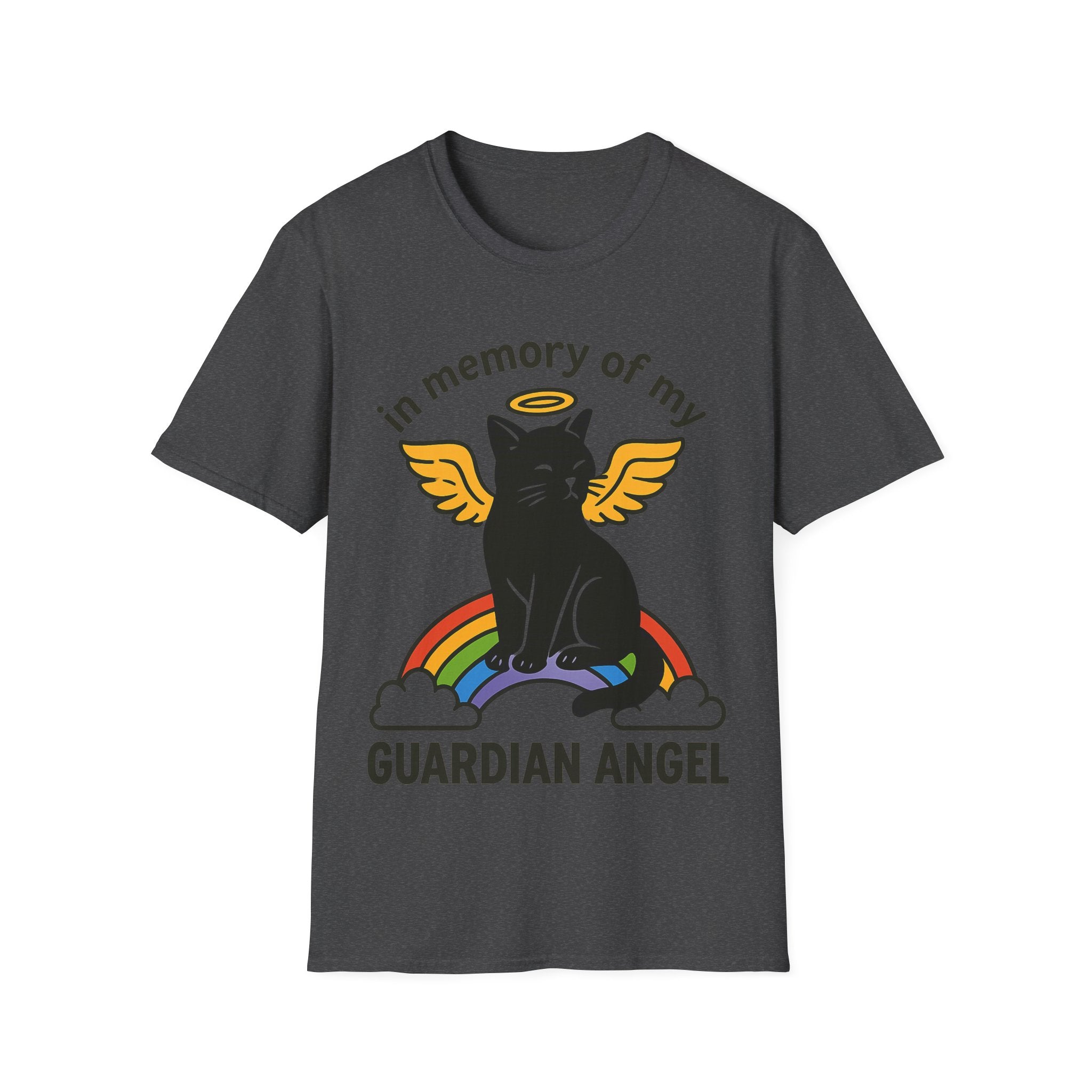 Rainbow Bridge Cat Memorial Shirt, Guardian Angel Cat Tshirt, Pet Loss Sympathy Gift, Cat Remembrance Shirt, Cat Lover Grief Gift