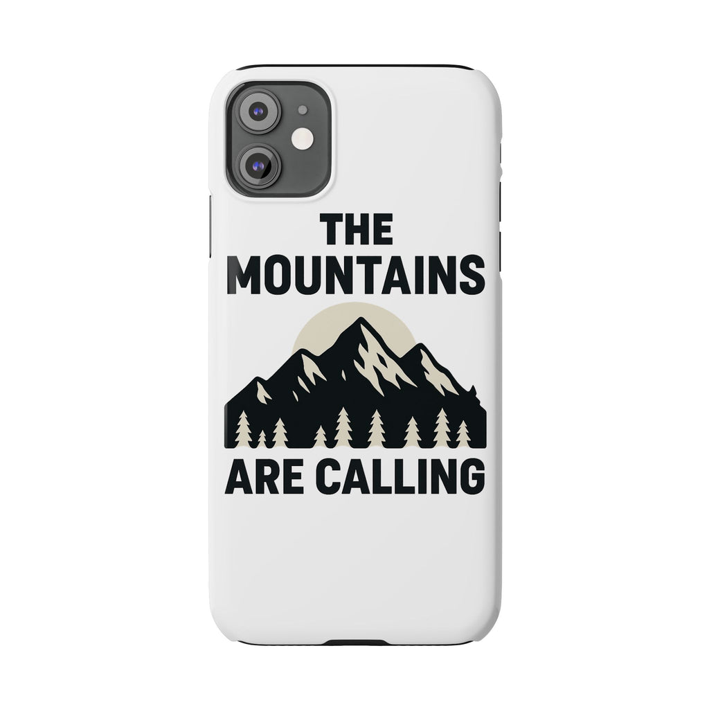 Mountains Are Calling Phone Case, Minimalist Mountain Range Silhouette, Nature Lover Gift, Hiker Adventure Outdoor Enthusiast