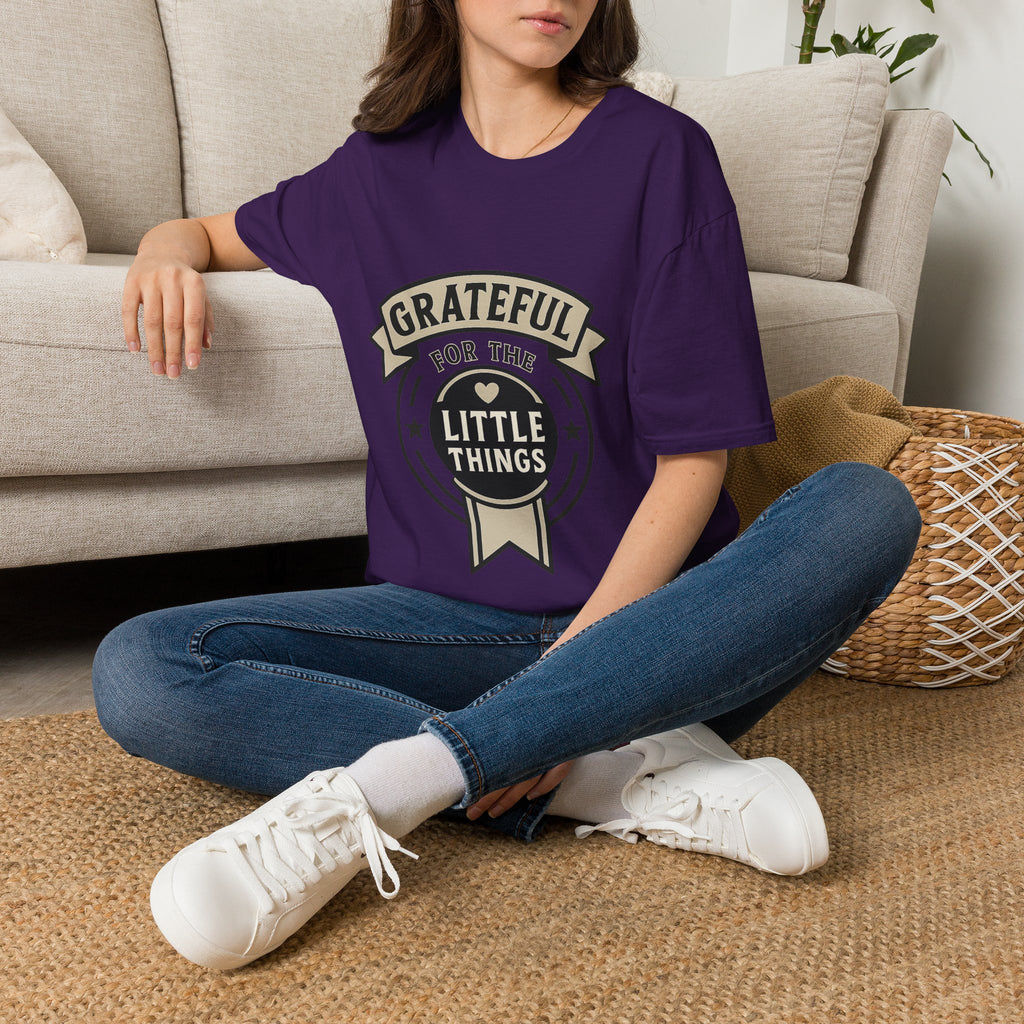 Grateful for the Little Things Shirt, Gratitude Tee, Faith Inspired Blessing T-Shirt, Thankful Everyday Appreciation Gift for Women