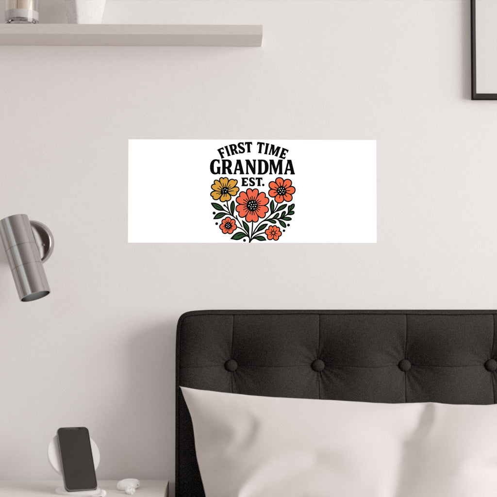 First Time Grandma Est 2025 Print, New Grandmother Gift, Pregnancy Announcement, Grandma to Be Wall Art, Floral Botanical Decor