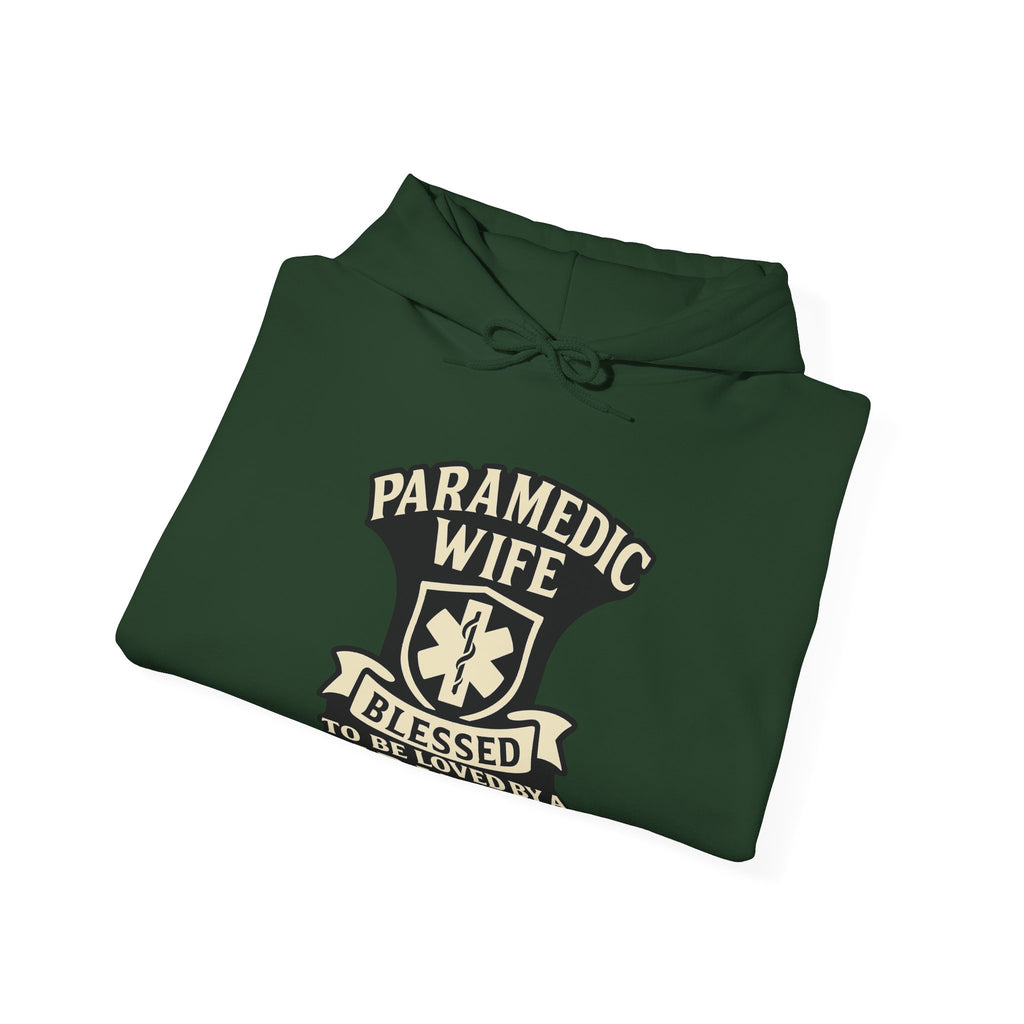Paramedic Wife Hoodie, Blessed to Be Loved By a Paramedic Sweatshirt, EMS Girlfriend Gift, First Responder Partner Support Apparel