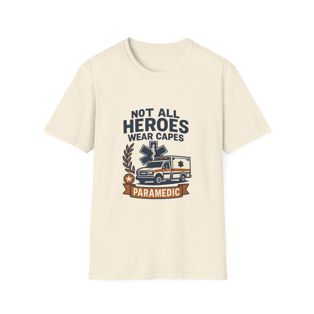 Not All Heroes Wear Capes Paramedic Shirt, EMS Appreciation Gift, Star of Life EMT Tshirt, Ambulance Driver Hero Shirt