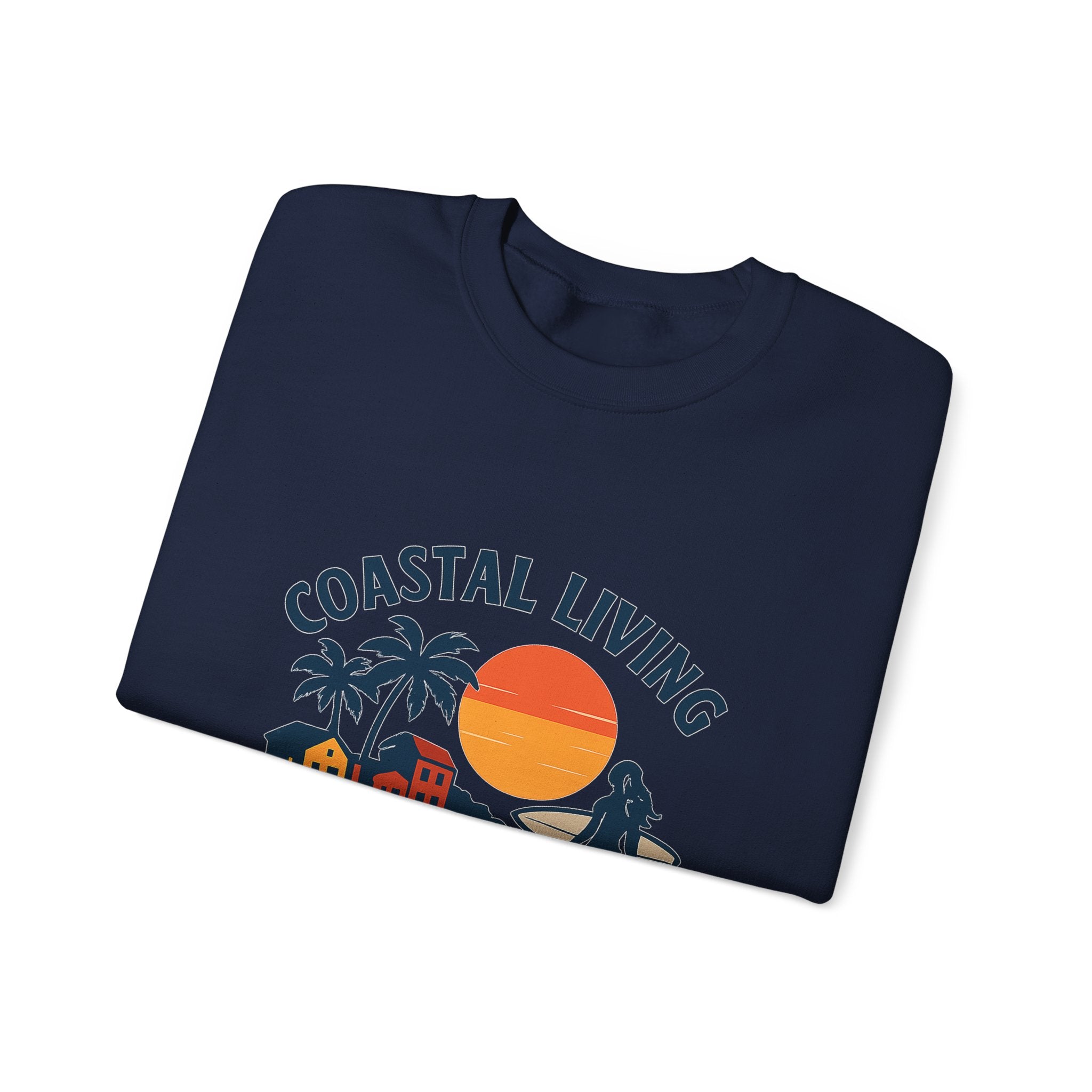 Beach Town Sunset Sweatshirt Coastal Living Salt Air Sun-Kissed Hair Ocean Vibes Vacation Gift Nautical Crewneck Surfer Beach Lover