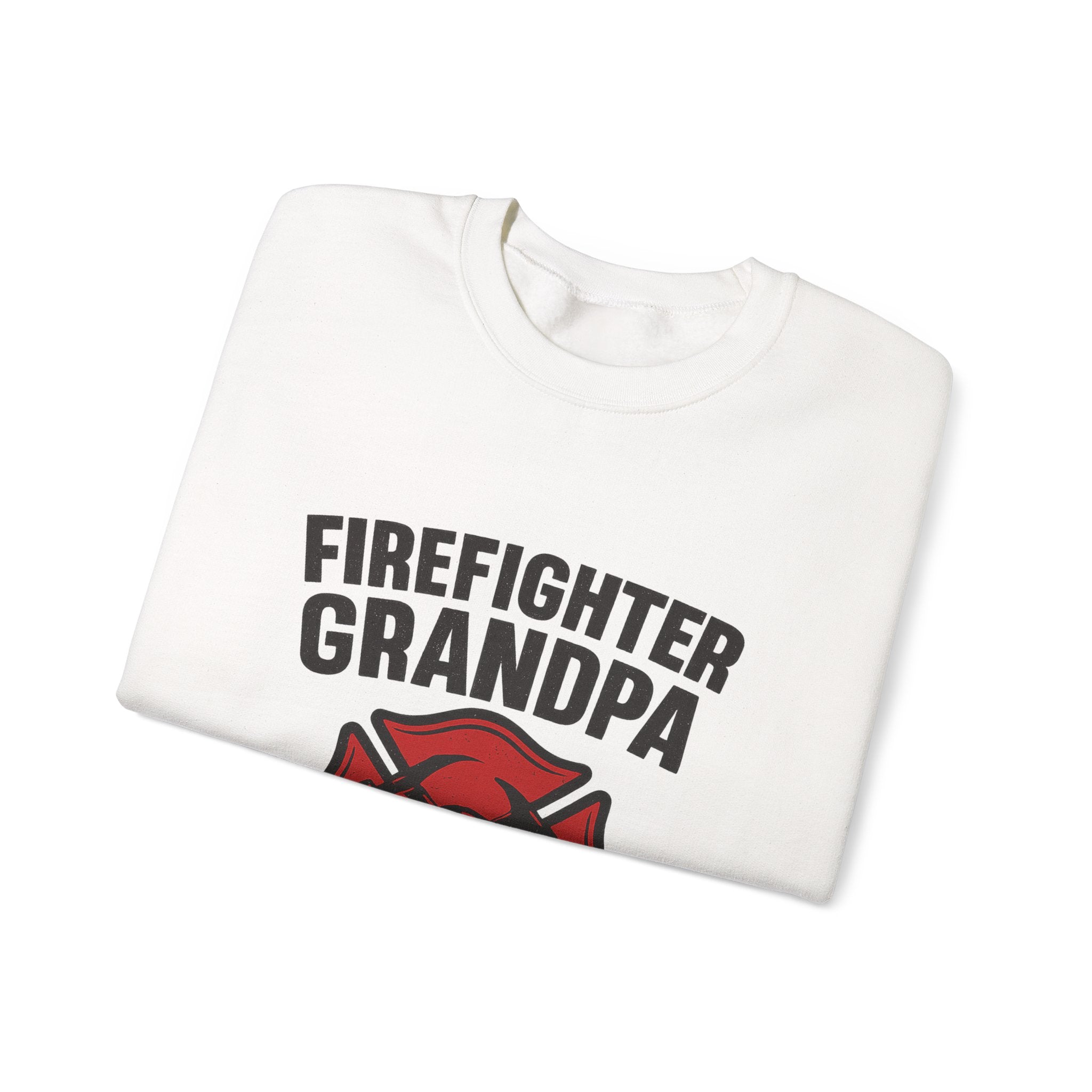 Firefighter Grandpa Sweatshirt My Hero Forever Gift Vintage Fire Station Badge Grandparents Day Fireman Grandfather Shirt