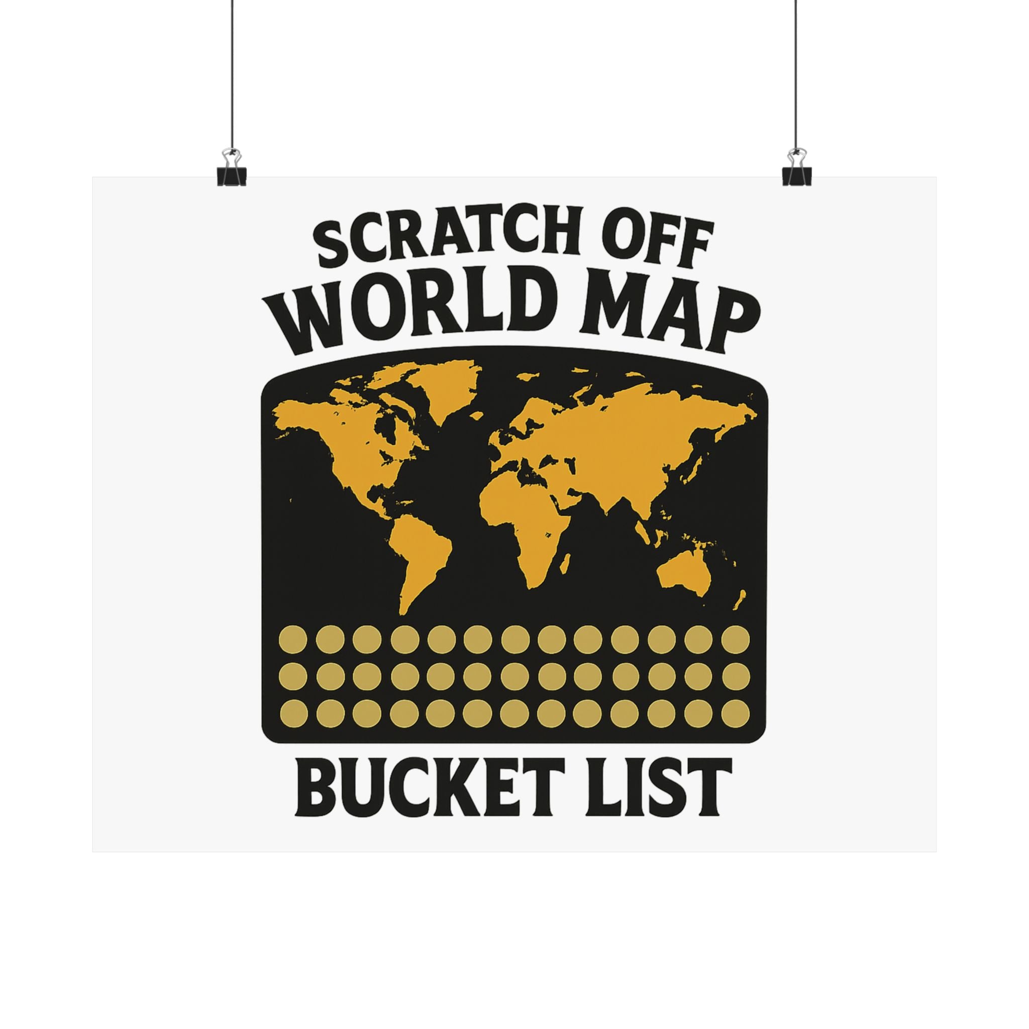 Scratch Off World Map Bucket List Poster Travel Tracker Gift Adventure Wall Art Wanderlust Decor Journey Milestone Chart