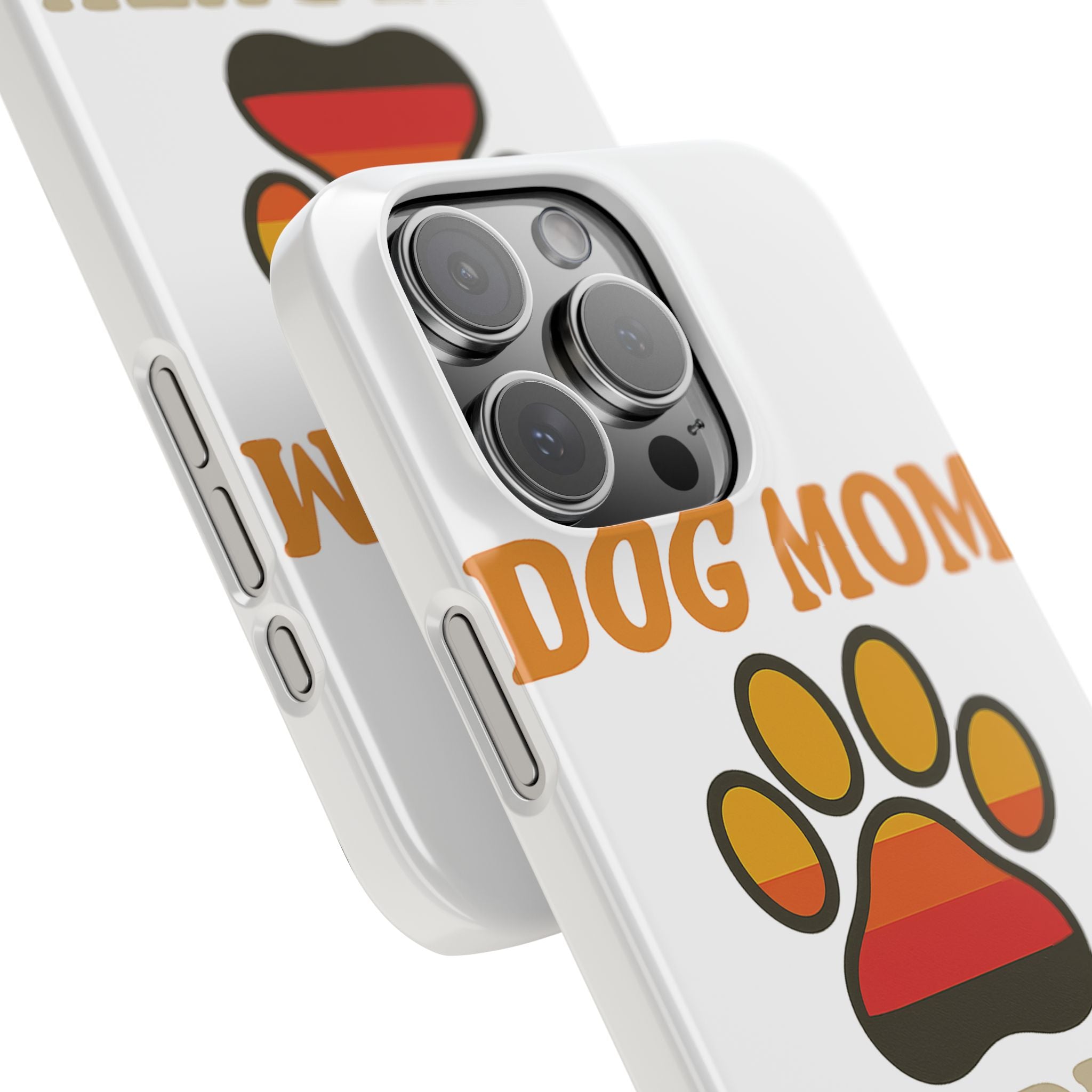 Dog Mom Off Duty Phone Case Retro 70s Vintage Dog Lover Gift Paw Print iPhone Samsung Galaxy Case Funny Pet Owner Gift