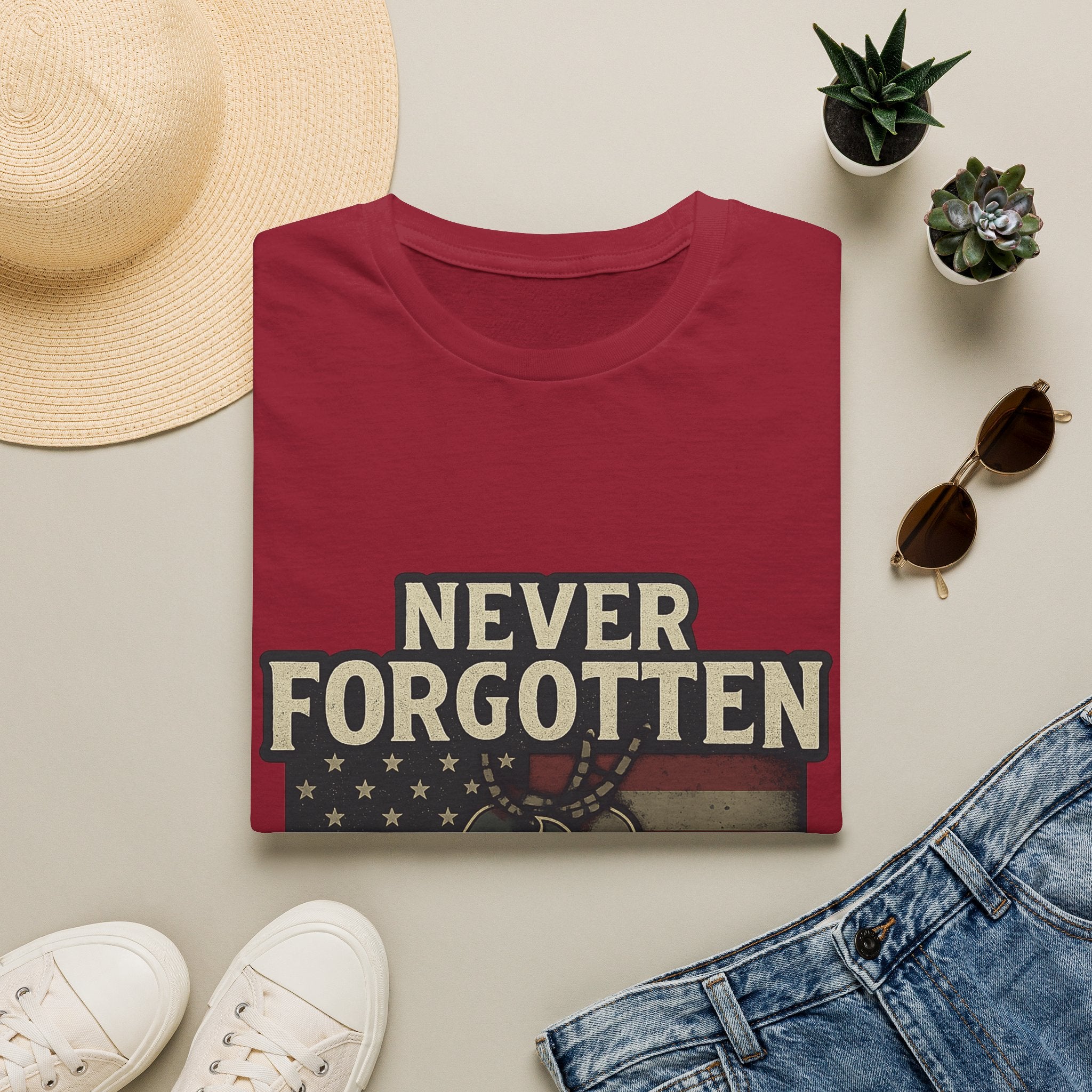 Never Forgotten Veteran Memorial Shirt Custom Name Military Tribute Tee Gold Star Family Gift Personalized Remembrance Tshirt