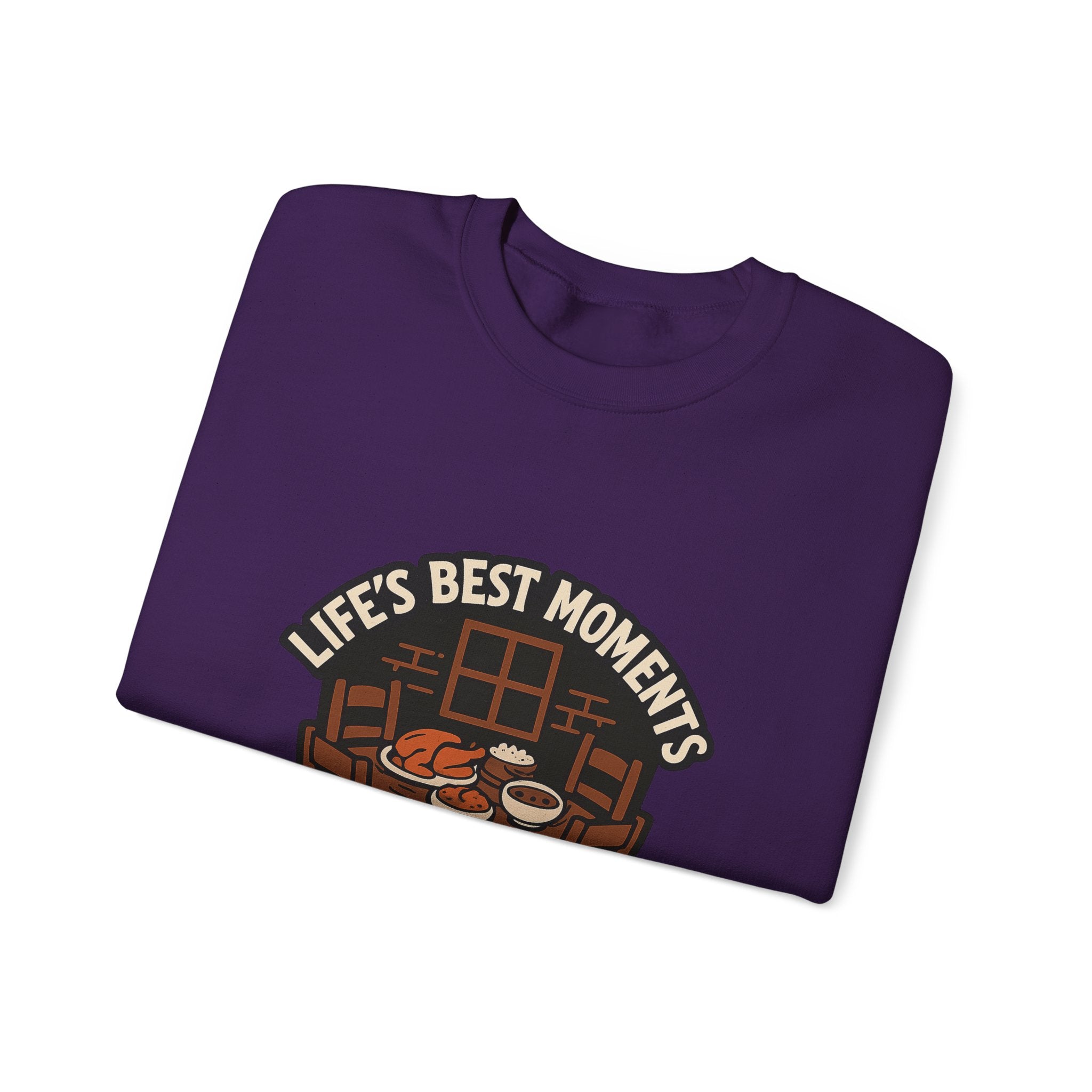 Life's Best Moments At The Table Sweatshirt, Family Dinner Crewneck, Cozy Kitchen Gift for Mom, Farmhouse Comfort Food Lover