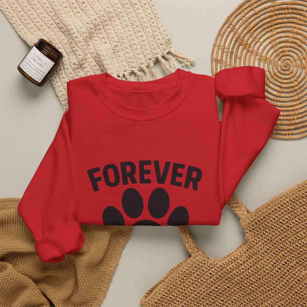 Pet Memorial Sweatshirt Forever in My Heart Paw Print Dog Cat Loss Remembrance Gift Sympathy Comfort Shirt Pet Loss Gift