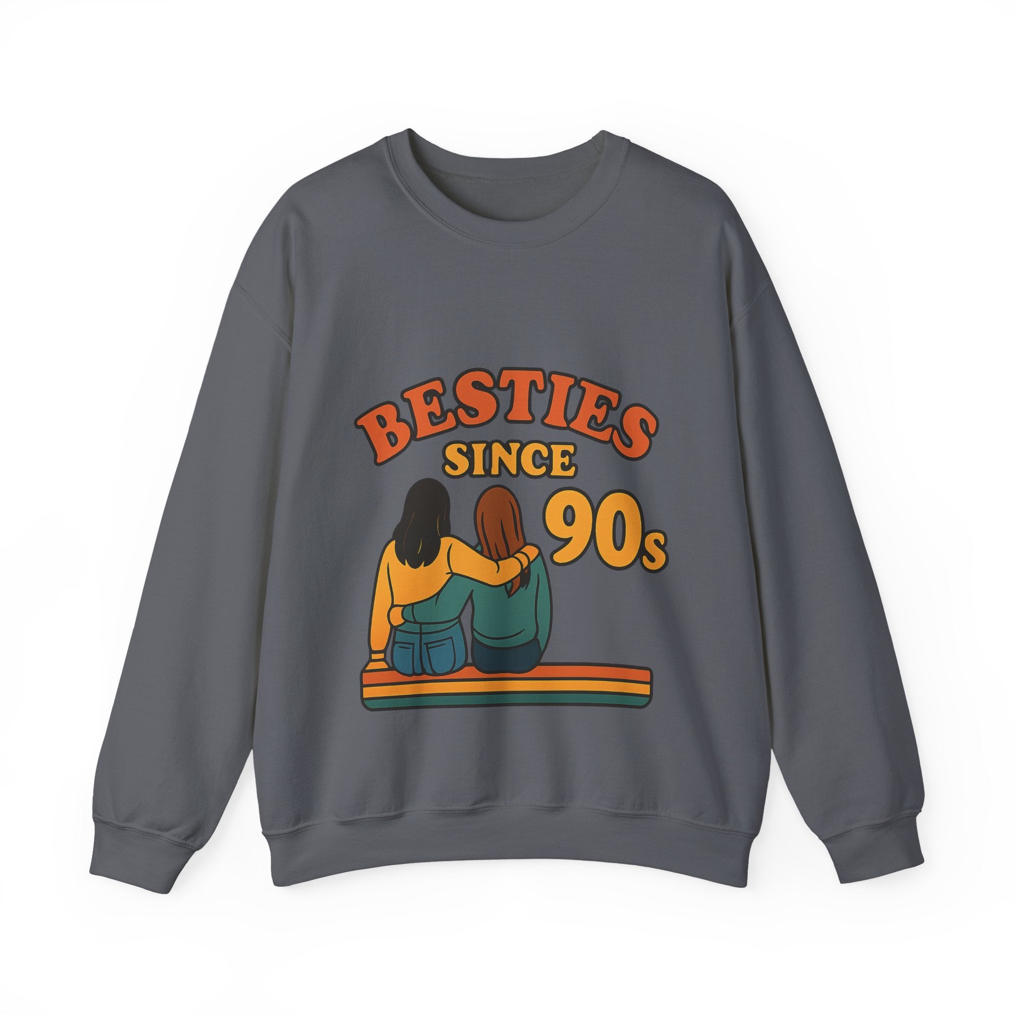 Besties Since Retro Years Sweatshirt 90s Nostalgia Best Friend Gift Friendship Anniversary Vintage Aesthetic Crewneck