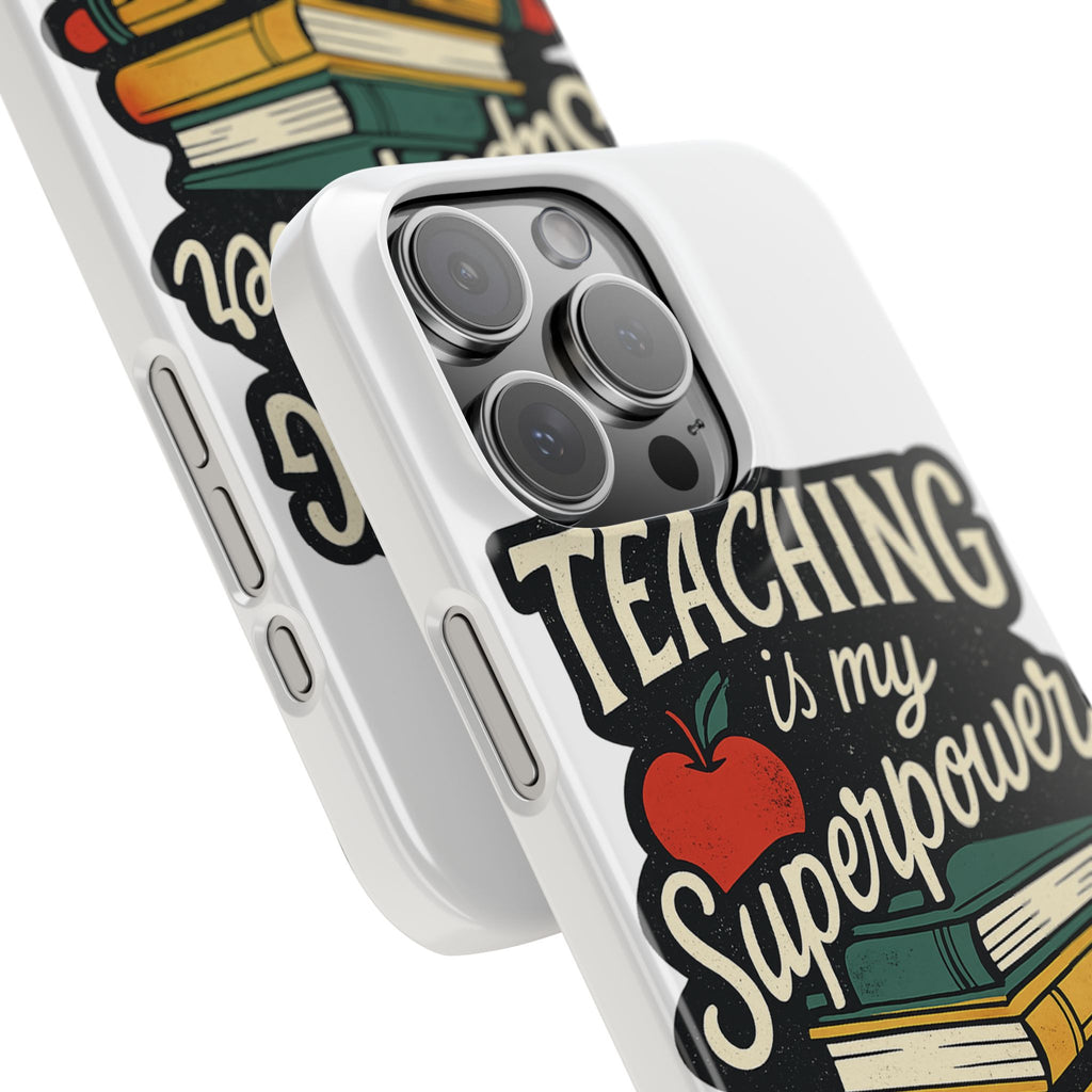 Teaching is My Superpower Phone Case Teacher Gift Appreciation Educator Hero Apple Books Chalk Classroom Decor