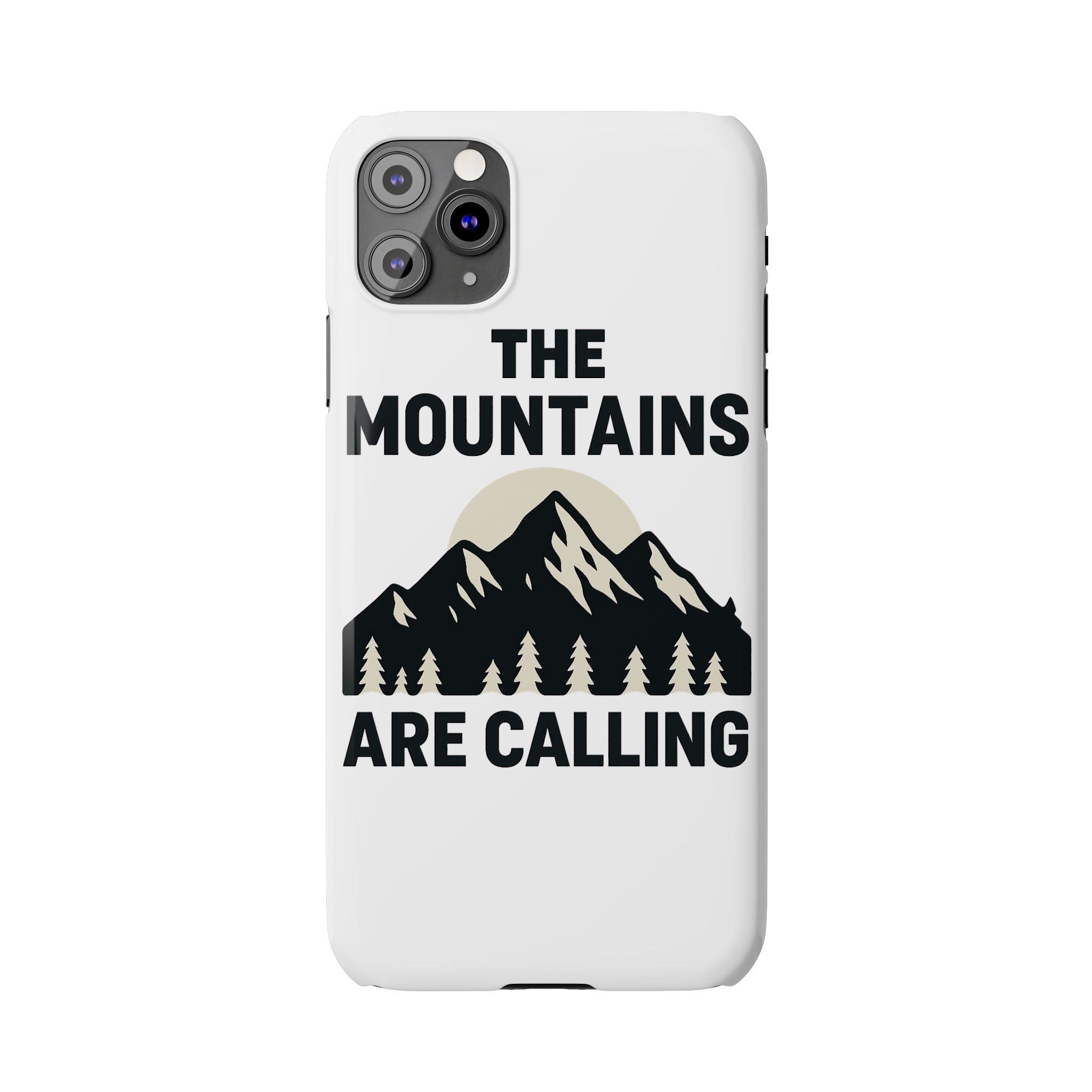 Mountains Are Calling Phone Case, Minimalist Mountain Range Silhouette, Nature Lover Gift, Hiker Adventure Outdoor Enthusiast