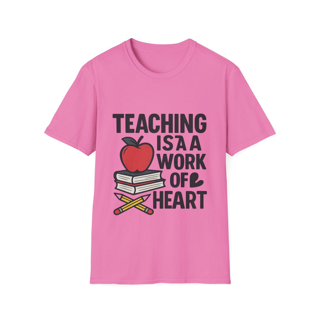 Teacher Appreciation Shirt, Teaching is a Work of Heart Tshirt, Teacher Gift, Educator Shirt, Teacher Week Gift, Apple Pencil Tee