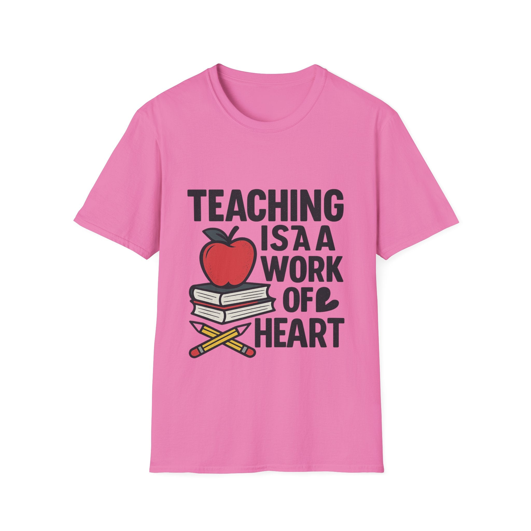 Teacher Appreciation Shirt, Teaching is a Work of Heart Tshirt, Teacher Gift, Educator Shirt, Teacher Week Gift, Apple Pencil Tee