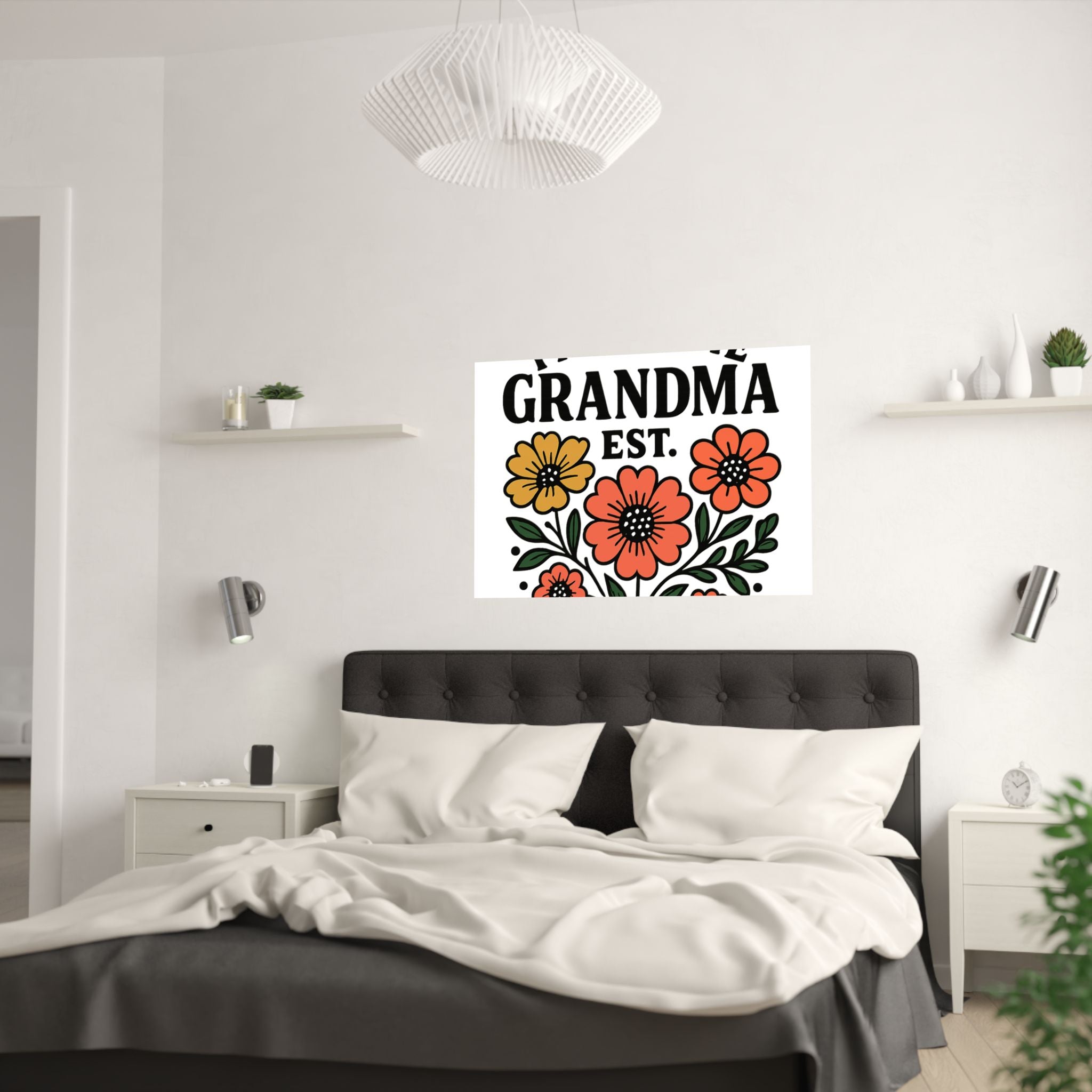 First Time Grandma Est 2025 Print, New Grandmother Gift, Pregnancy Announcement, Grandma to Be Wall Art, Floral Botanical Decor