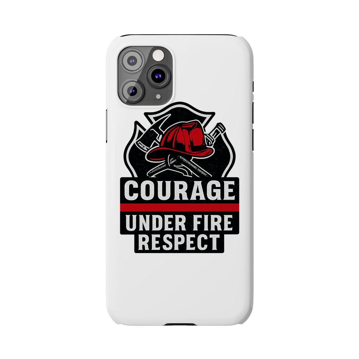 Firefighter Phone Case Courage Under Fire Respect First Responder Gift Thin Red Line Maltese Cross Fire Helmet Hero Support