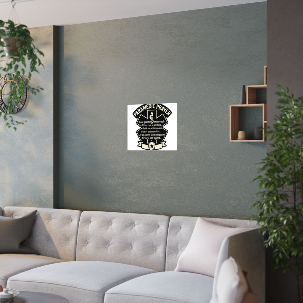 Paramedic Prayer Poster, EMS Gift, Star of Life Wall Art, Paramedic Graduation Gift, EMT Decor, First Responder Print, Thin White Line