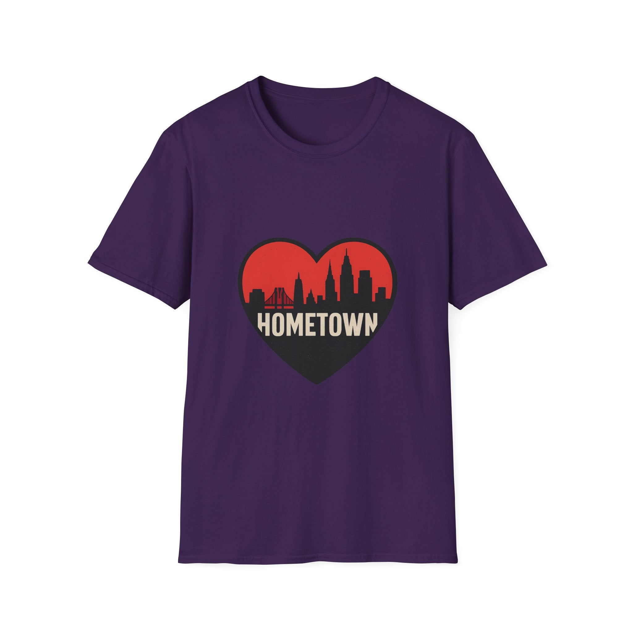 City Skyline Heart T-Shirt | Hometown Pride Tee | Urban City Lover Gift | NYC LA Chicago Shirt | Travel Souvenir Graphic Tee