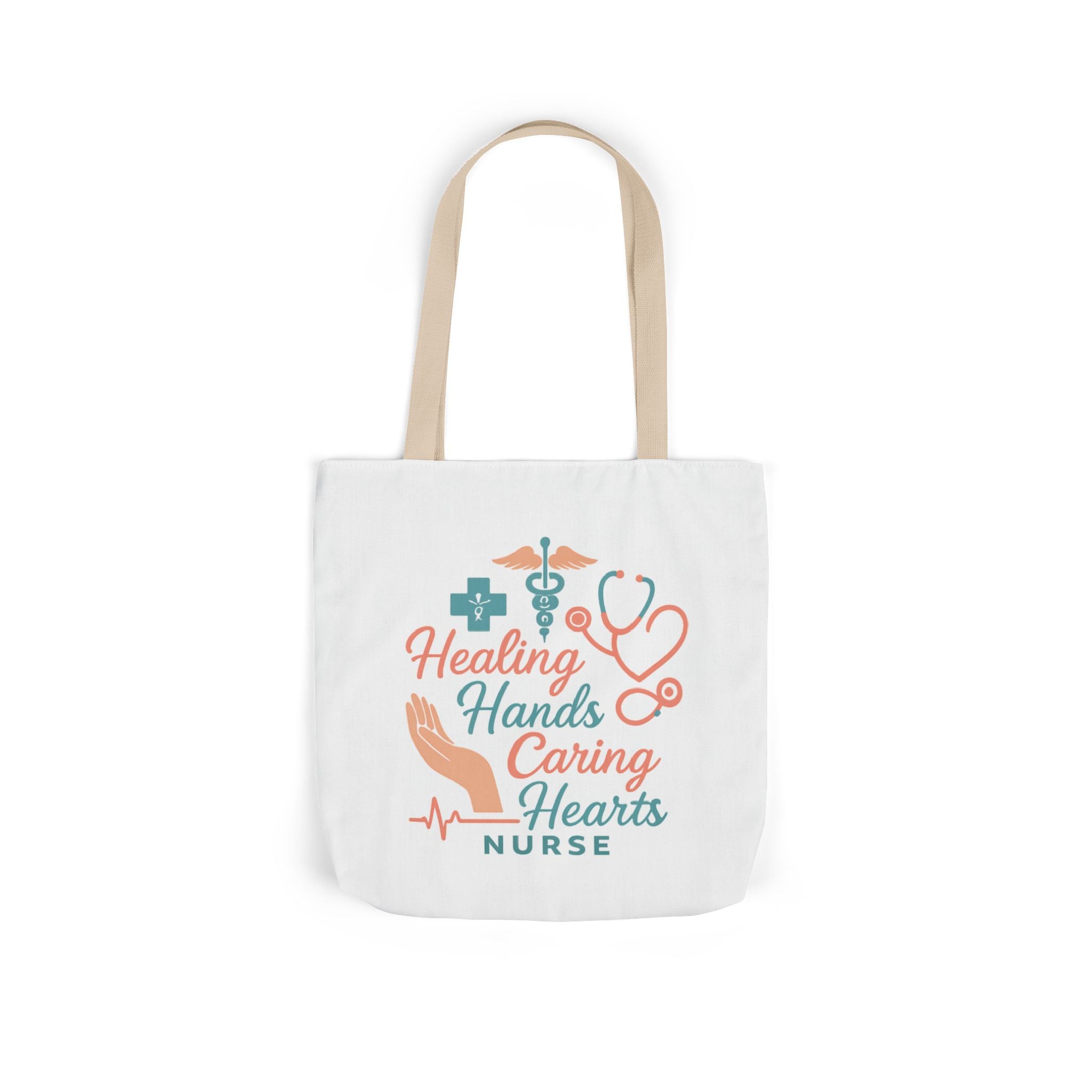 Nurse Appreciation Tote Bag Gift, Healing Hands Caring Hearts, Nurse Week Gift, Medical Tote Bag, RN Gift, Healthcare Worker