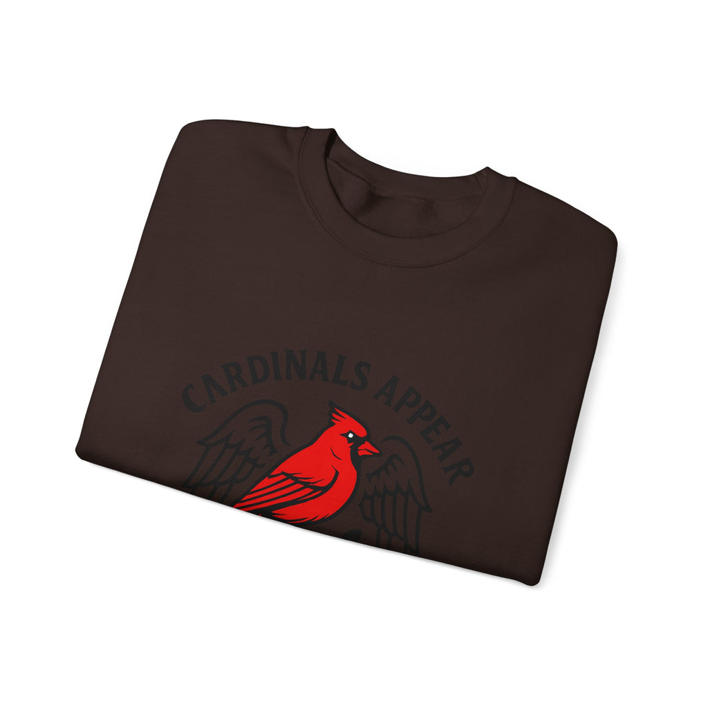 Cardinal Memorial Sweatshirt, Cardinals Appear When Angels Are Near, Sympathy Gift Loss of Loved One, Remembrance Comfort Shirt