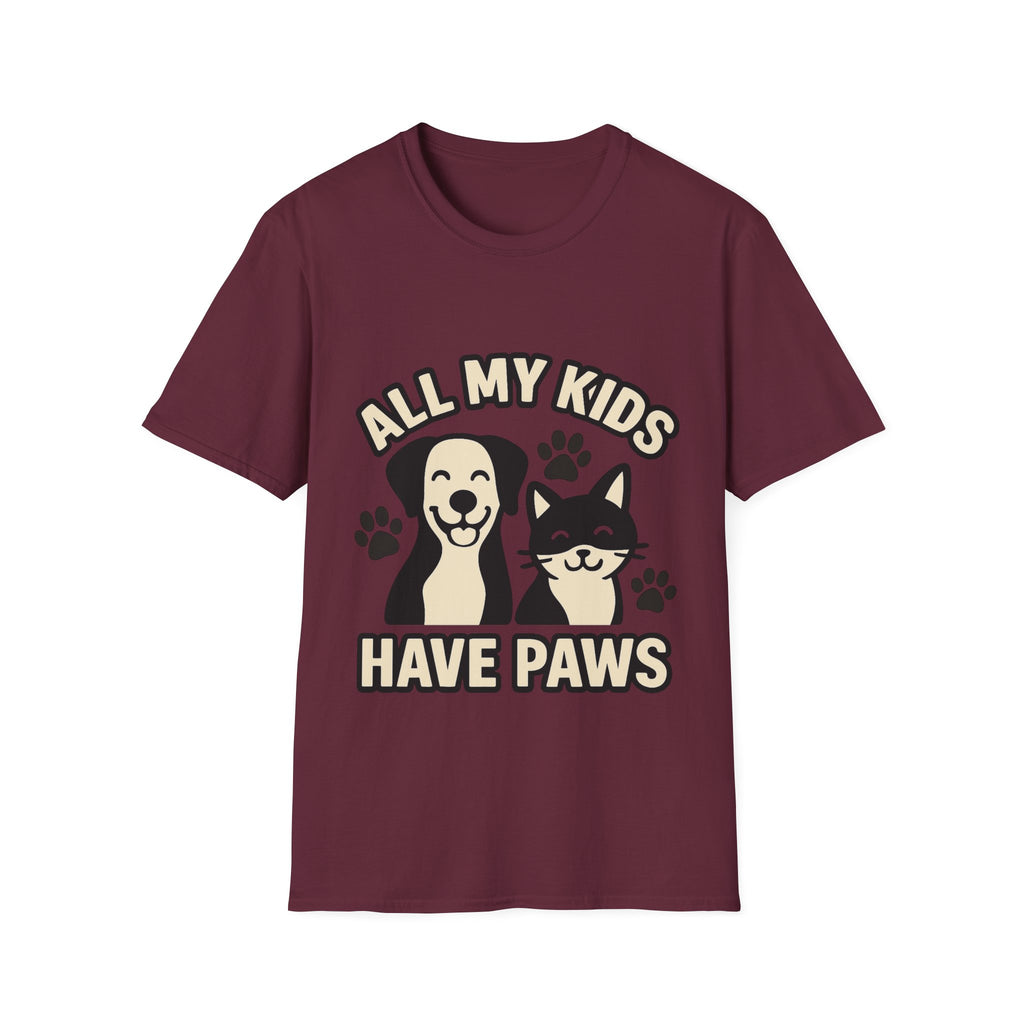 All My Kids Have Paws Shirt, Pet Mom T-Shirt, Dog Mom Cat Mom Gift, Fur Mama Tee, Pet Parent Shirt, Mothers Day Gift for Dog Lover