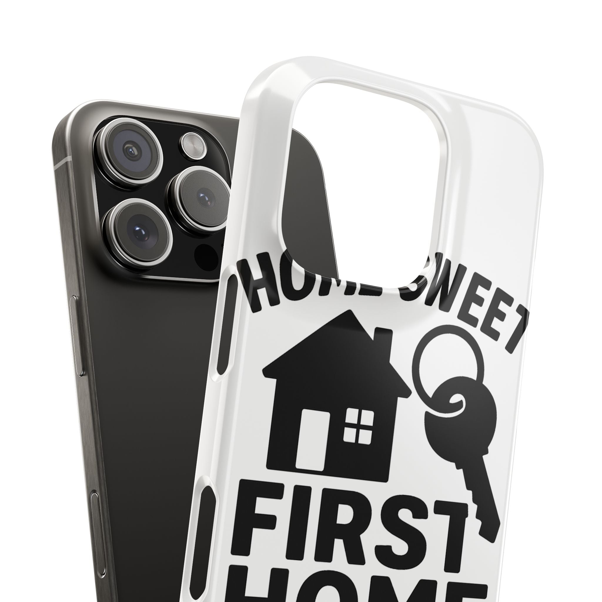First Home Phone Case New Homeowner Gift Housewarming Present House Keys Milestone Typography Home Sweet First Home Decor