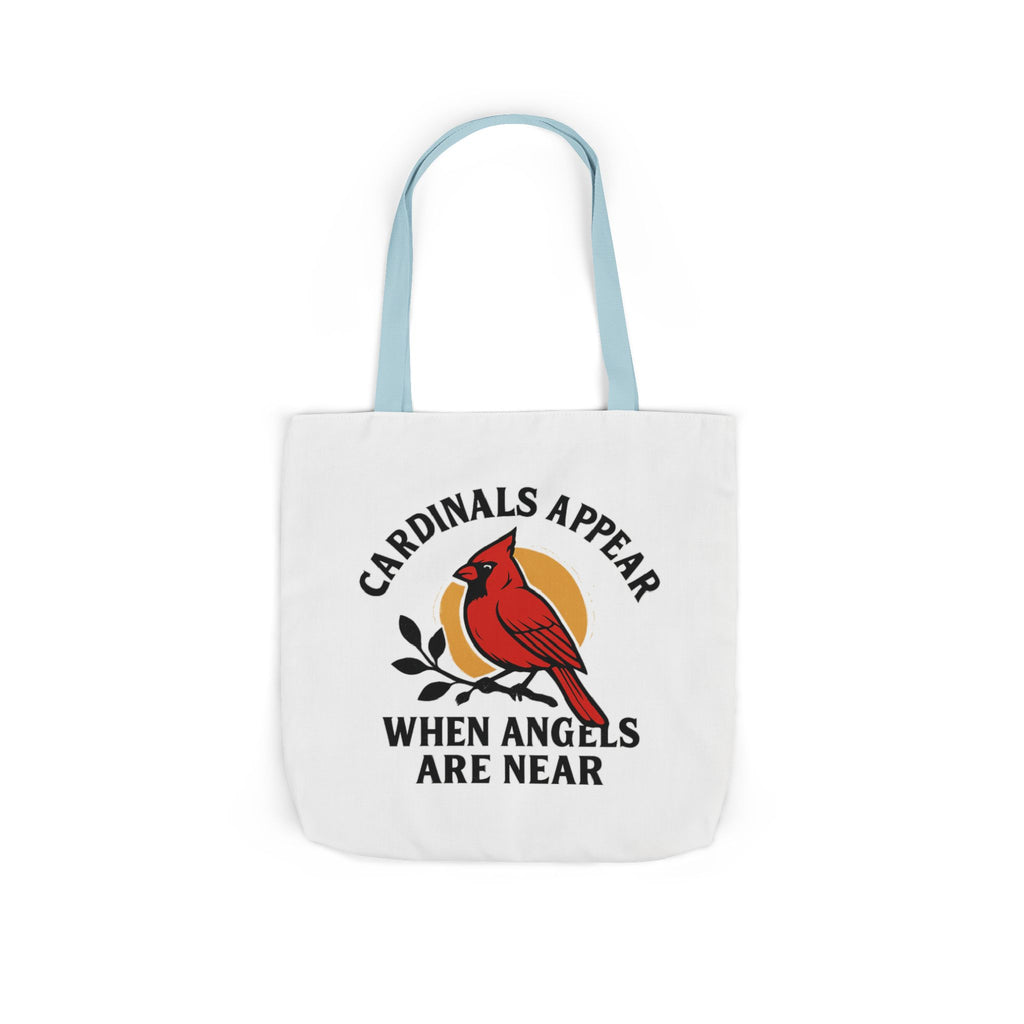 Cardinal Visitor Tote Bag, Cardinals Appear When Angels Are Near, Memorial Gift for Loss of Loved One, Sympathy Gift Mom