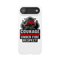 Firefighter Phone Case Courage Under Fire Respect First Responder Gift Thin Red Line Maltese Cross Fire Helmet Hero Support