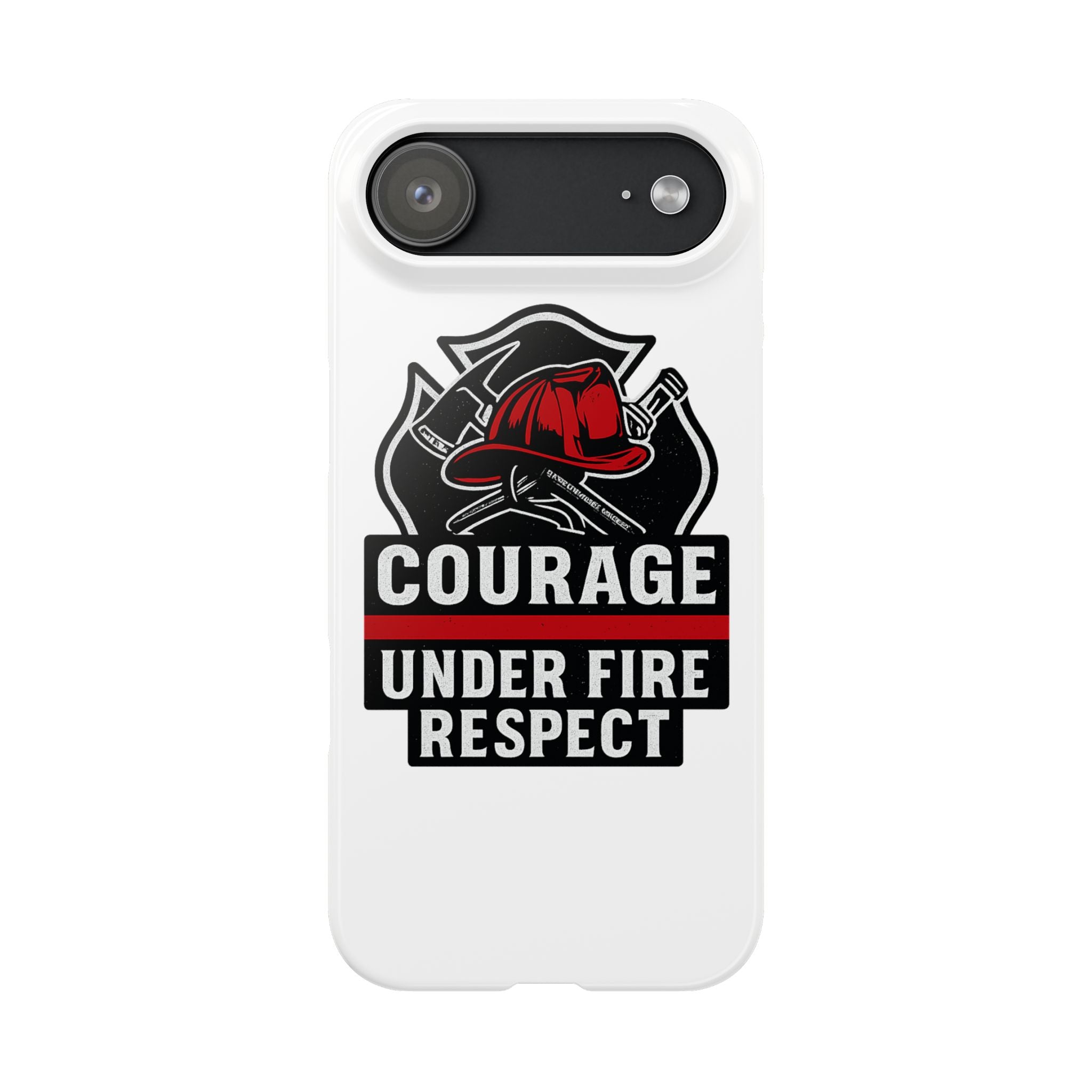 Firefighter Phone Case Courage Under Fire Respect First Responder Gift Thin Red Line Maltese Cross Fire Helmet Hero Support