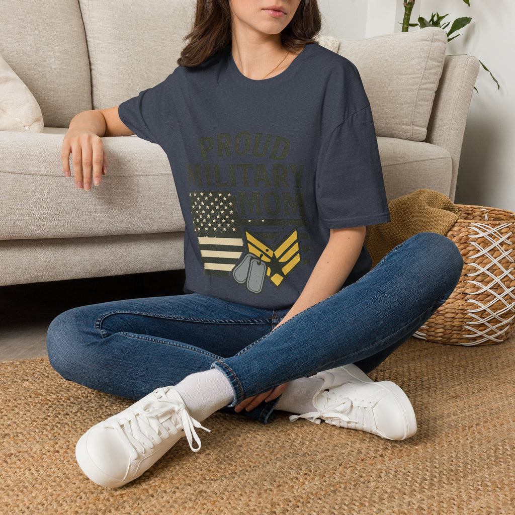 Proud Military Mom Shirt, My Heart Serves Too Tee, Army Mom Gift, Navy Mom, Marine Mom, Air Force Mom T-Shirt, Military Mother