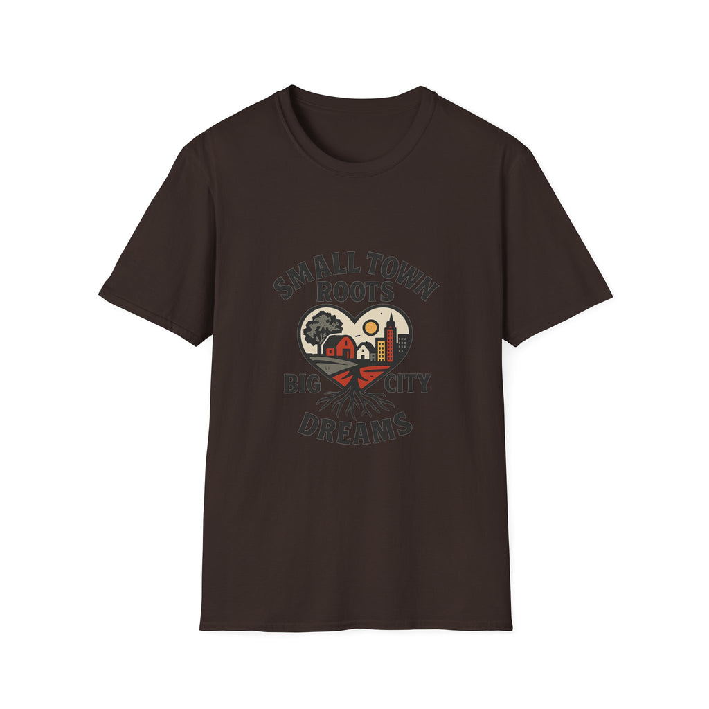 Small Town Roots Big City Dreams Shirt, Hometown Pride Tshirt, Small Town Girl Gift, Nostalgic Country Roots Tee, Moving Away Gift