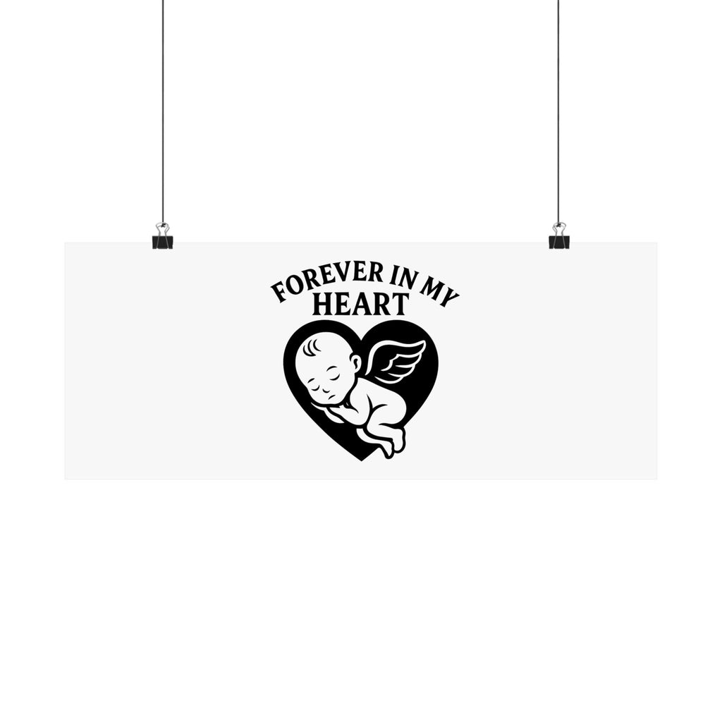 Pregnancy Loss Memorial Poster, Miscarriage Remembrance Gift, Infant Loss Sympathy, Forever in My Heart Print, Angel Baby Keepsake