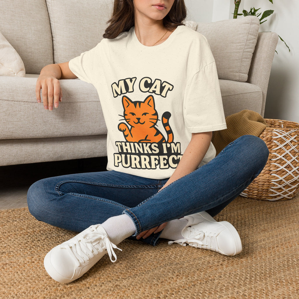 Cat Lover Shirt, My Cat Thinks I'm Purrfect T-Shirt, Funny Cat Owner Gift, Cat Mom Tee, Cat Dad Shirt, Crazy Cat Lady