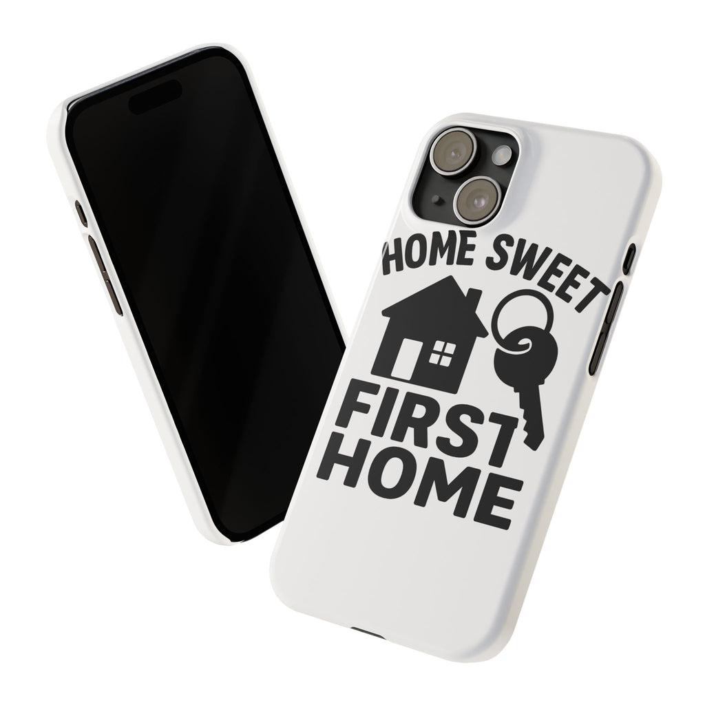 First Home Phone Case New Homeowner Gift Housewarming Present House Keys Milestone Typography Home Sweet First Home Decor