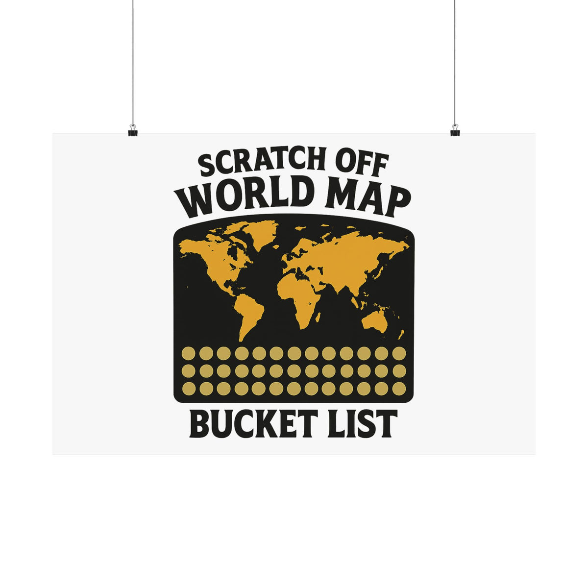 Scratch Off World Map Bucket List Poster Travel Tracker Gift Adventure Wall Art Wanderlust Decor Journey Milestone Chart