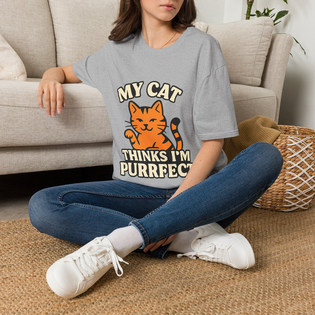 Cat Lover Shirt, My Cat Thinks I'm Purrfect T-Shirt, Funny Cat Owner Gift, Cat Mom Tee, Cat Dad Shirt, Crazy Cat Lady