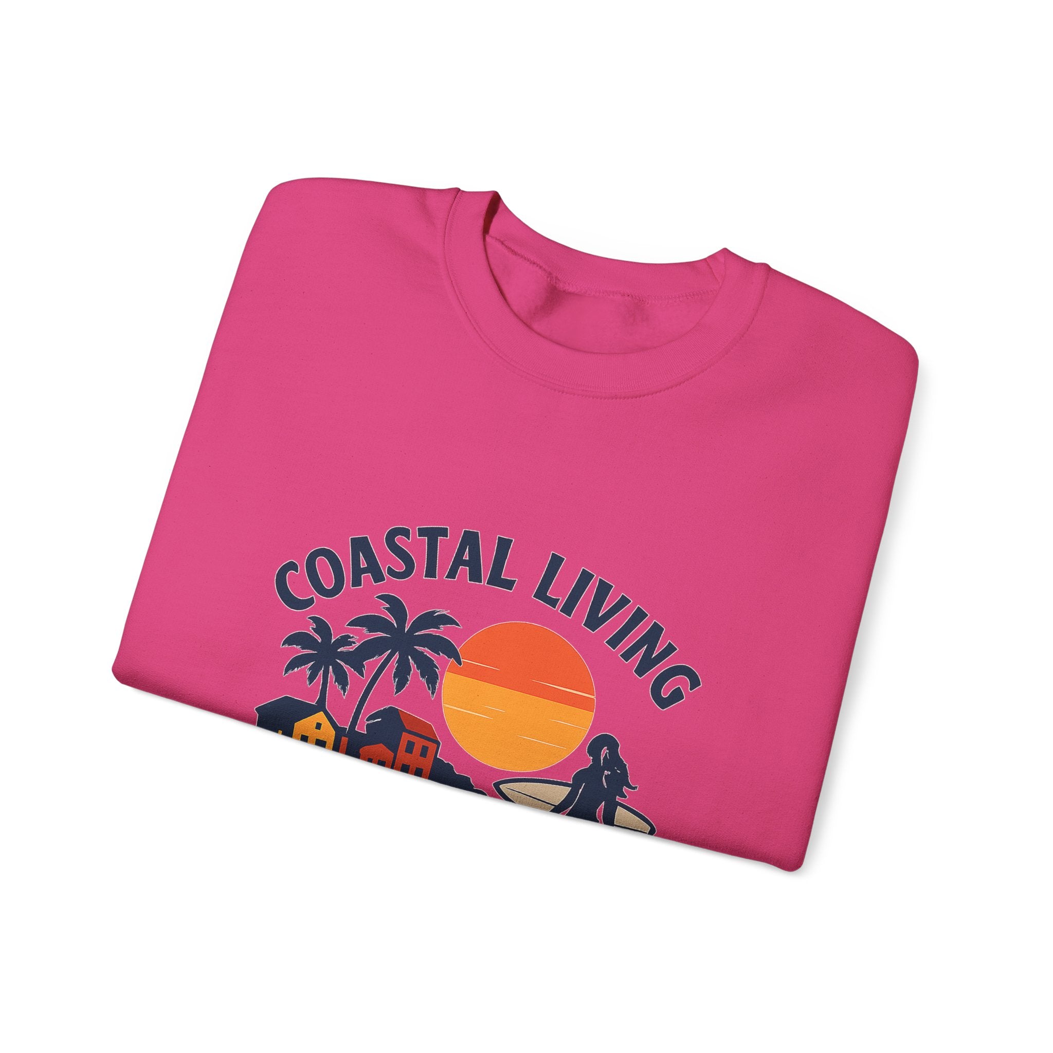 Beach Town Sunset Sweatshirt Coastal Living Salt Air Sun-Kissed Hair Ocean Vibes Vacation Gift Nautical Crewneck Surfer Beach Lover
