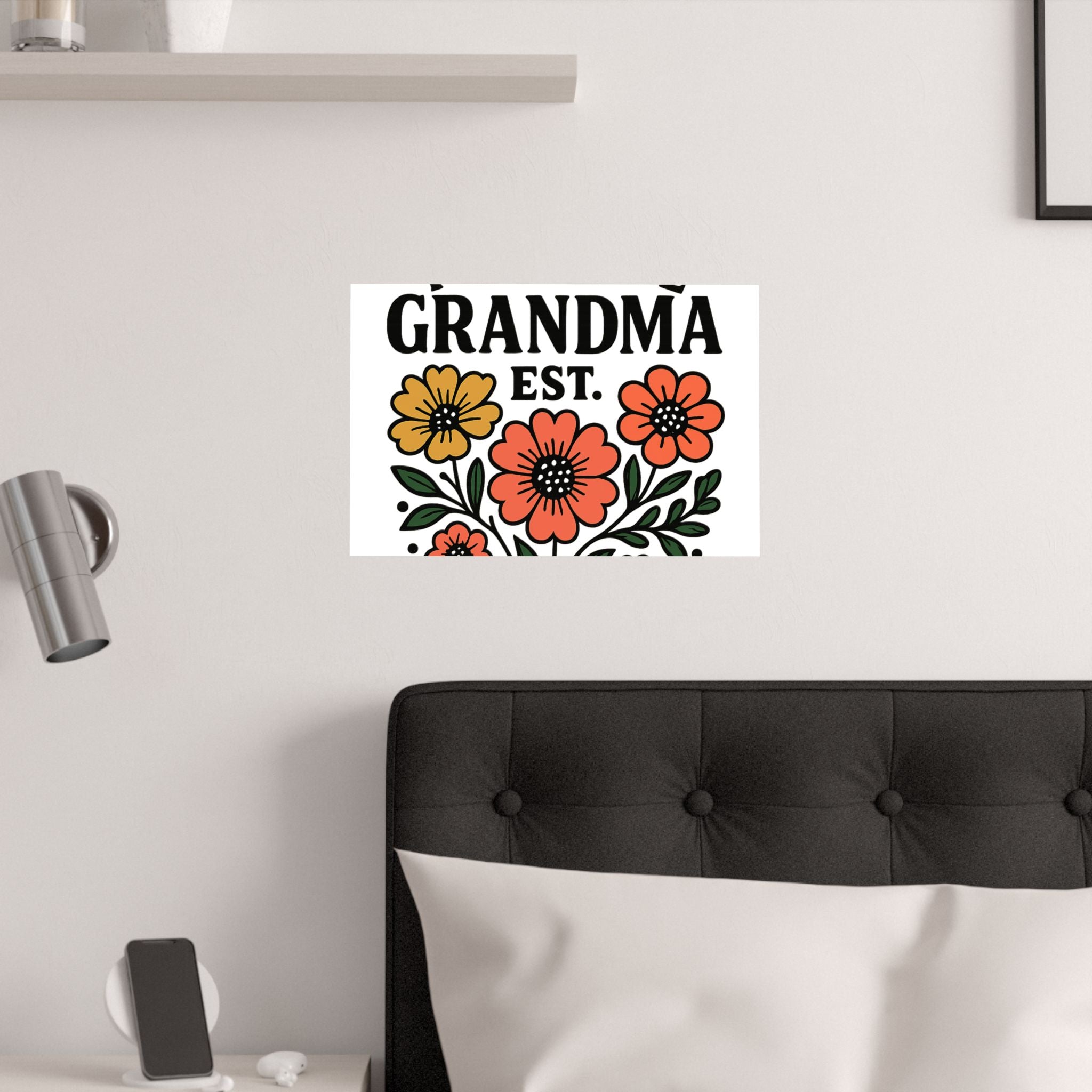 First Time Grandma Est 2025 Print, New Grandmother Gift, Pregnancy Announcement, Grandma to Be Wall Art, Floral Botanical Decor