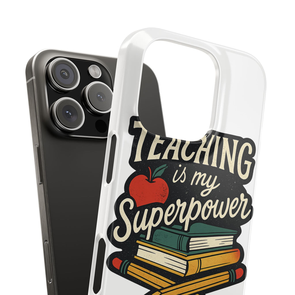 Teaching is My Superpower Phone Case Teacher Gift Appreciation Educator Hero Apple Books Chalk Classroom Decor