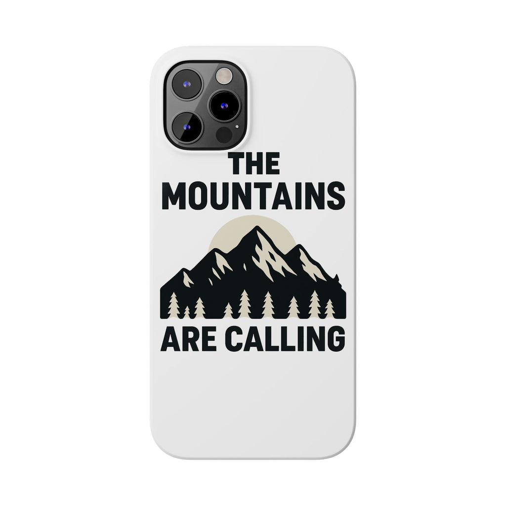 Mountains Are Calling Phone Case, Minimalist Mountain Range Silhouette, Nature Lover Gift, Hiker Adventure Outdoor Enthusiast