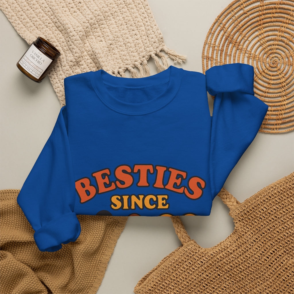 Besties Since Retro Years Sweatshirt 90s Nostalgia Best Friend Gift Friendship Anniversary Vintage Aesthetic Crewneck